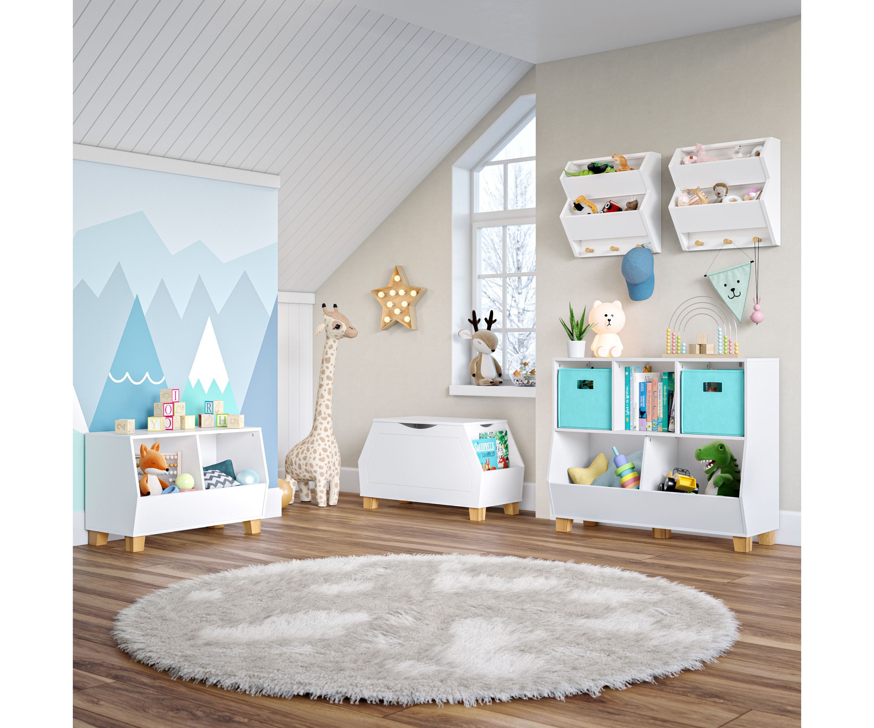 Kids Catch-All Toy Storage Box - White
