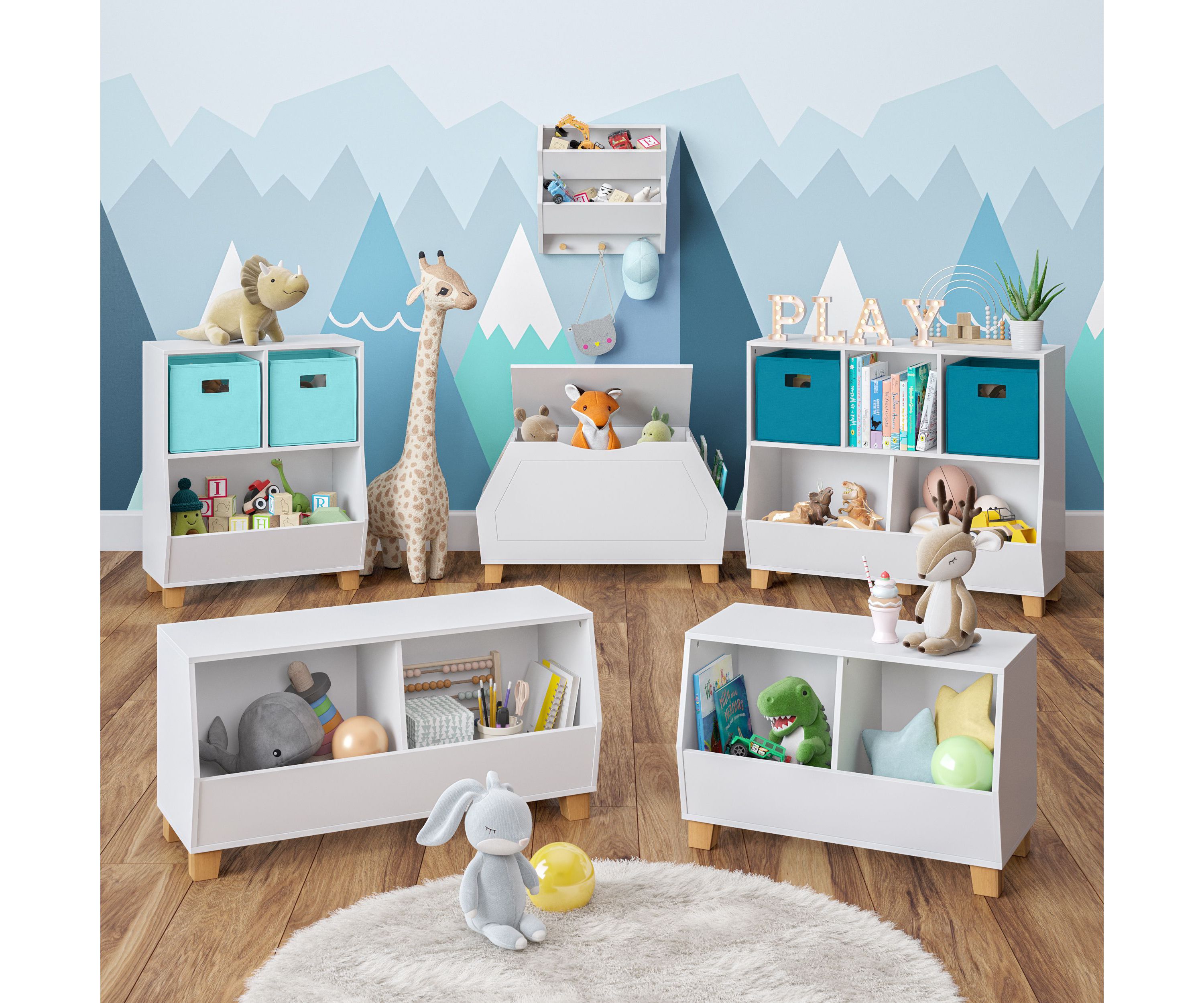 Kids Catch-All Toy Storage Box - White