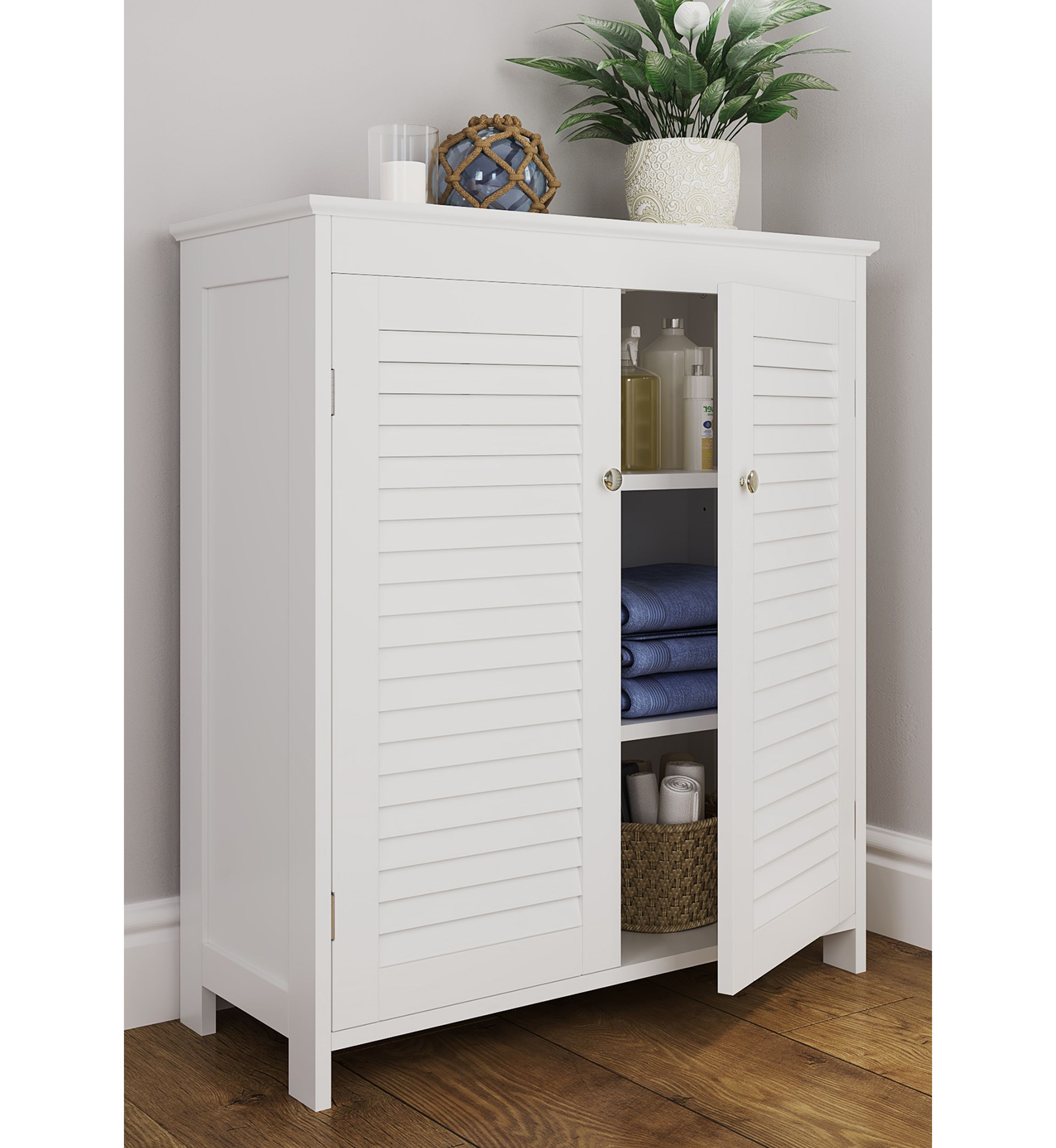 Ellsworth Two Door Floor Cabinet in White