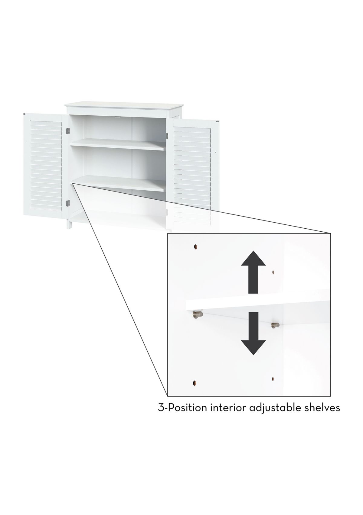Ellsworth Two Door Floor Cabinet in White