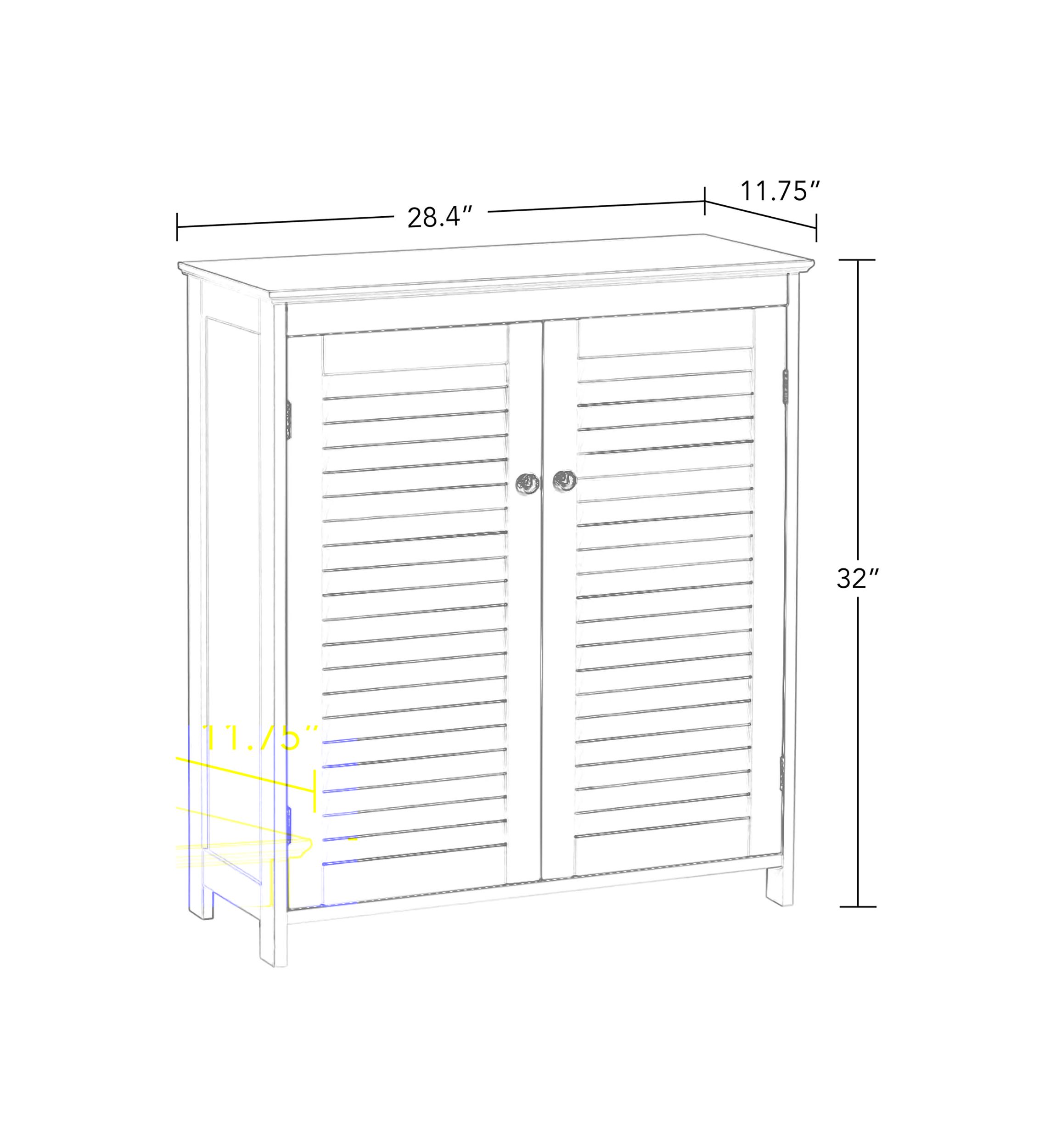 Ellsworth Two Door Floor Cabinet in White