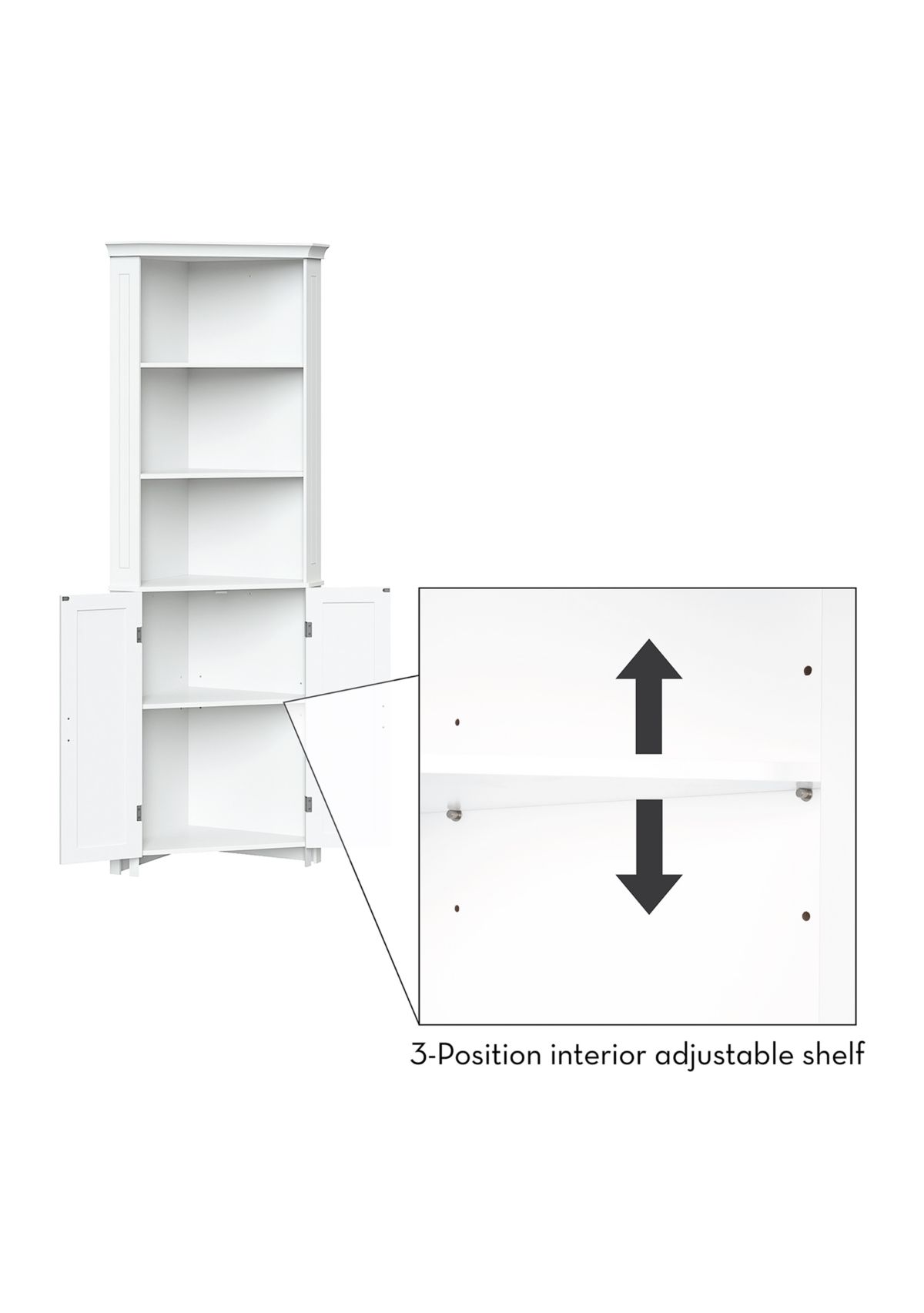 Somerset Tall Two Door Corner Cabinet