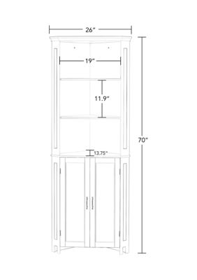 Somerset Tall Two Door Corner Cabinet