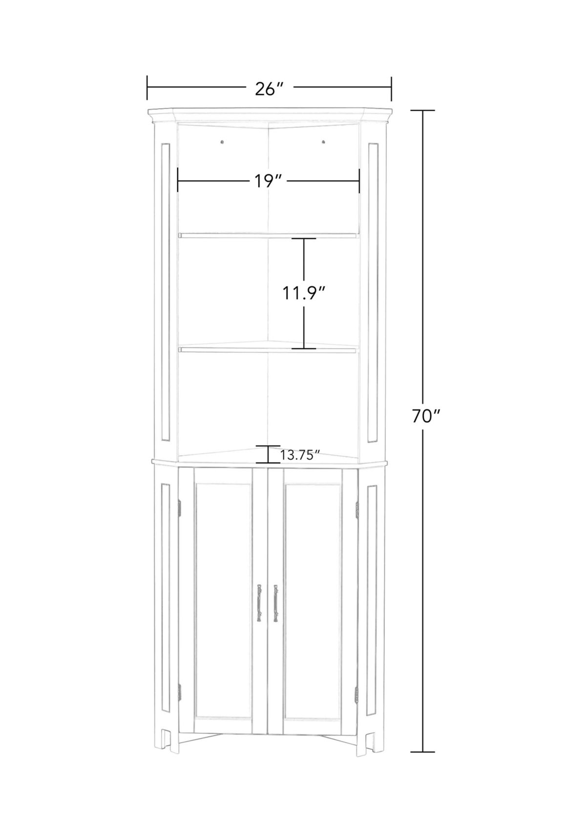 Somerset Tall Two Door Corner Cabinet