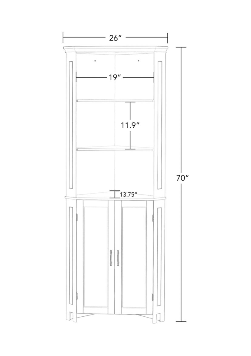 Somerset Tall Two Door Corner Cabinet