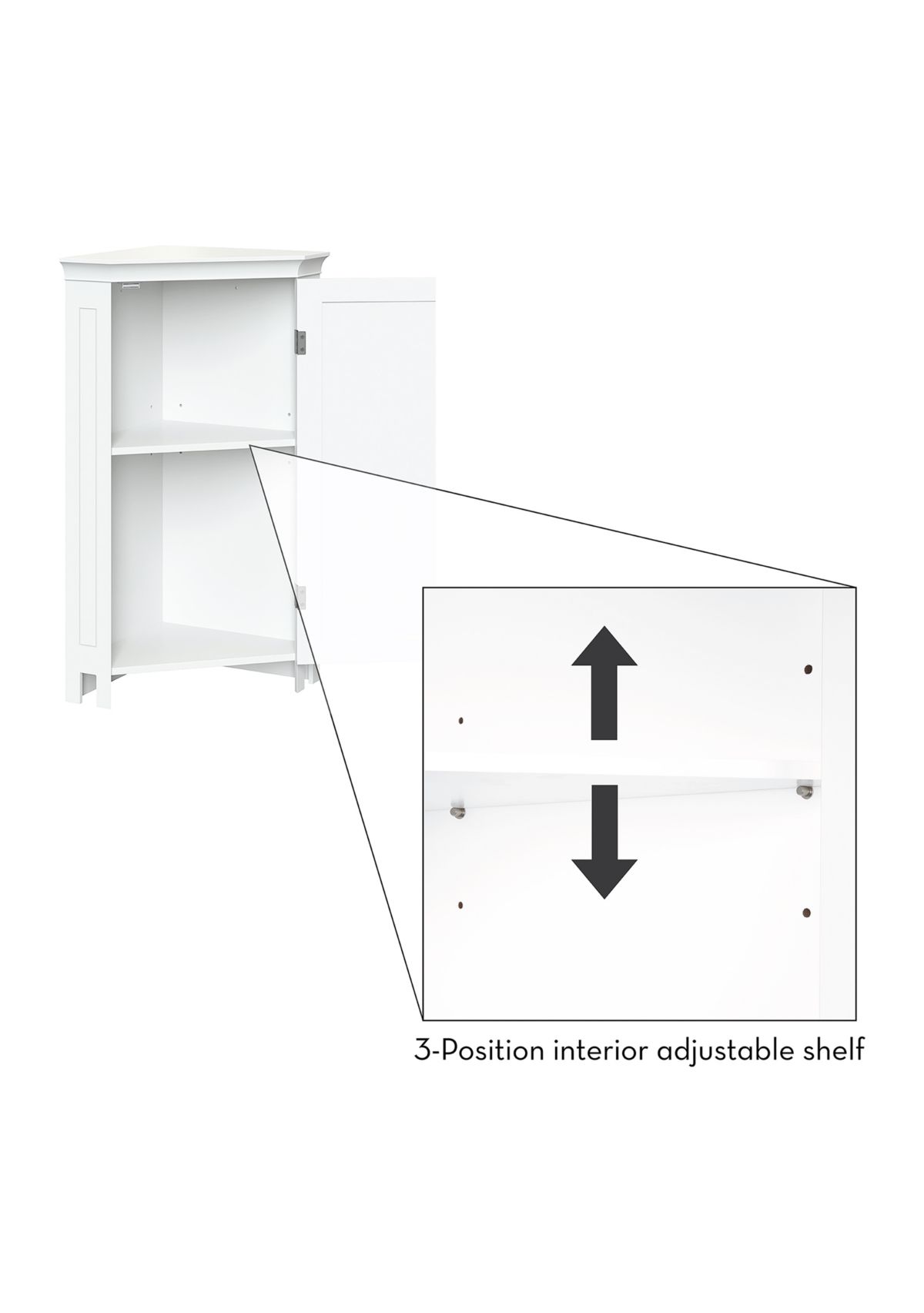 Somerset Single Door Corner Cabinet