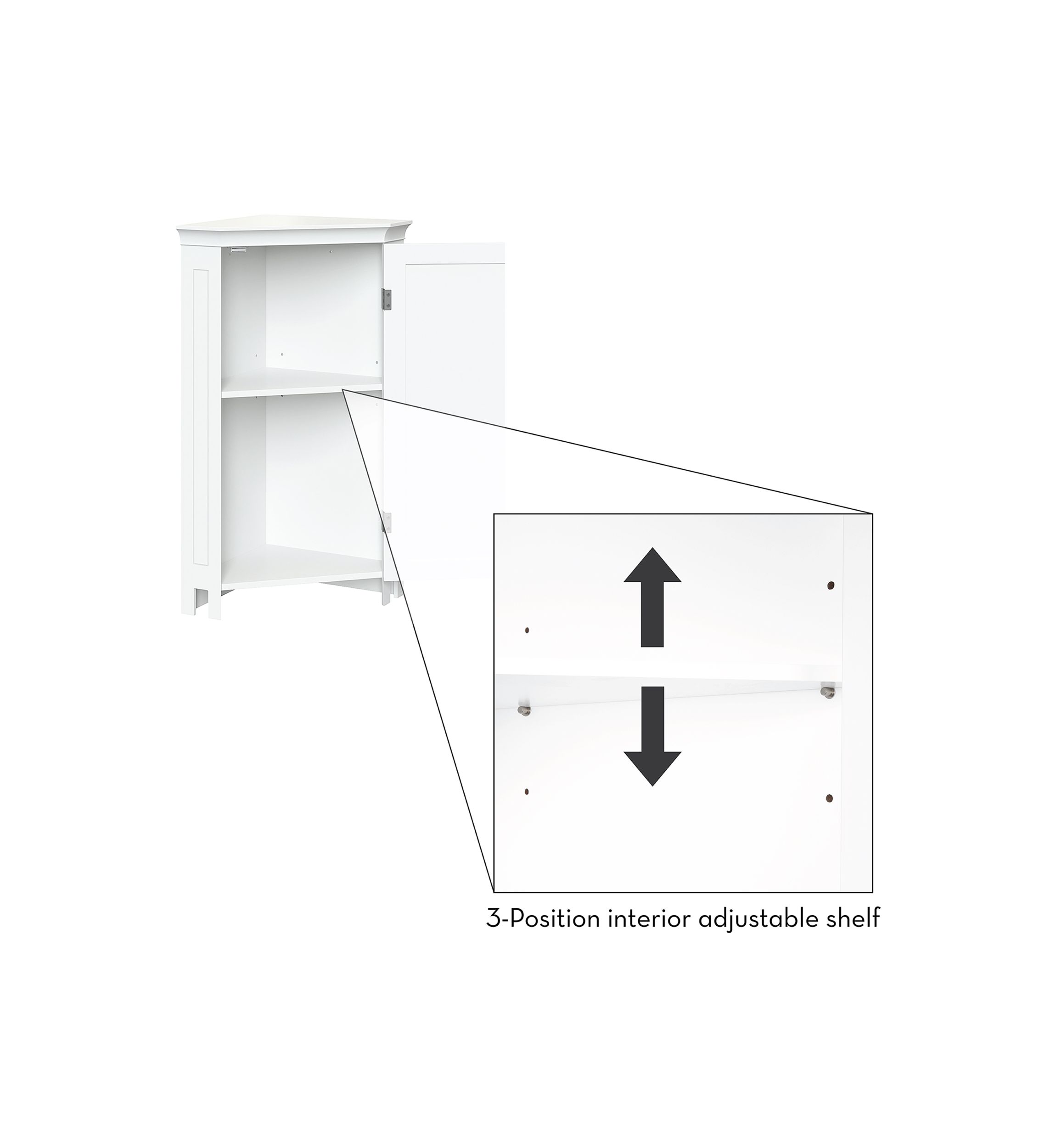 Somerset Single Door Corner Cabinet