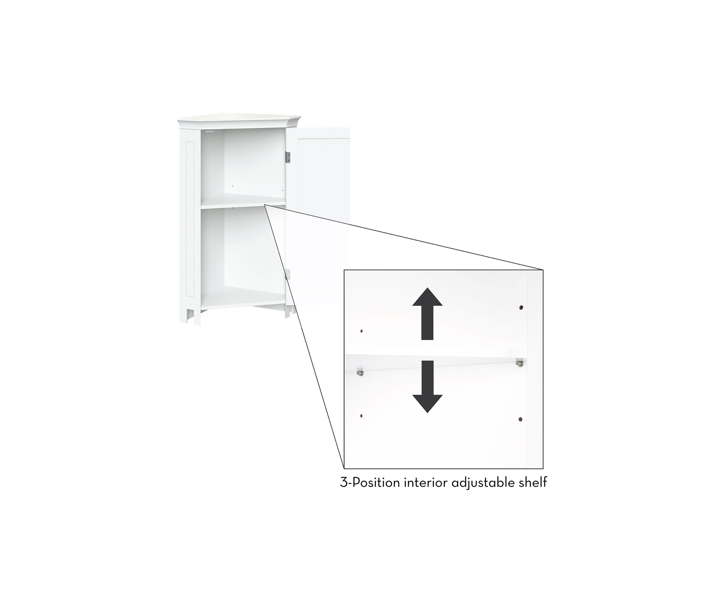 Somerset Single Door Corner Cabinet