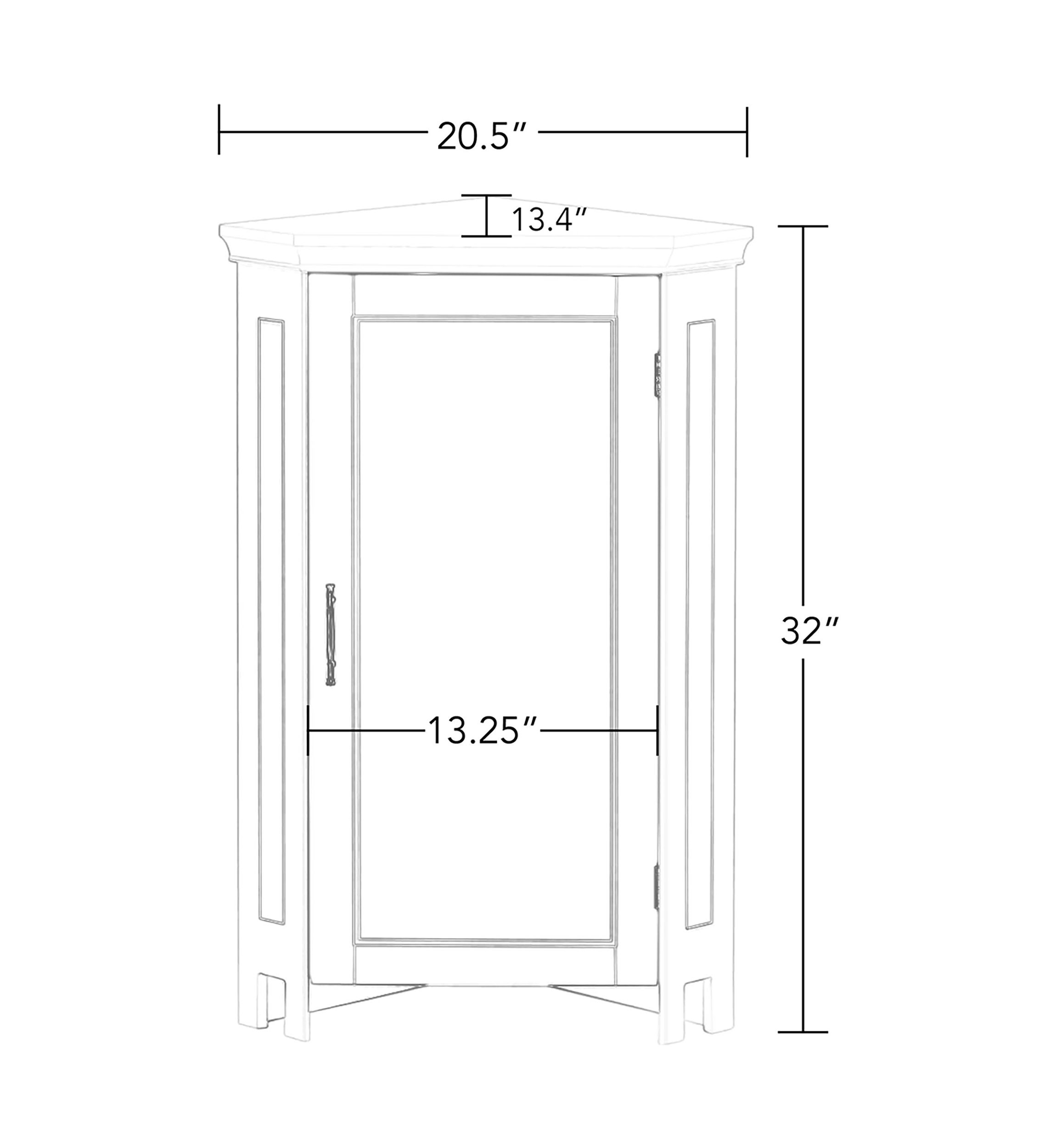 Somerset Single Door Corner Cabinet