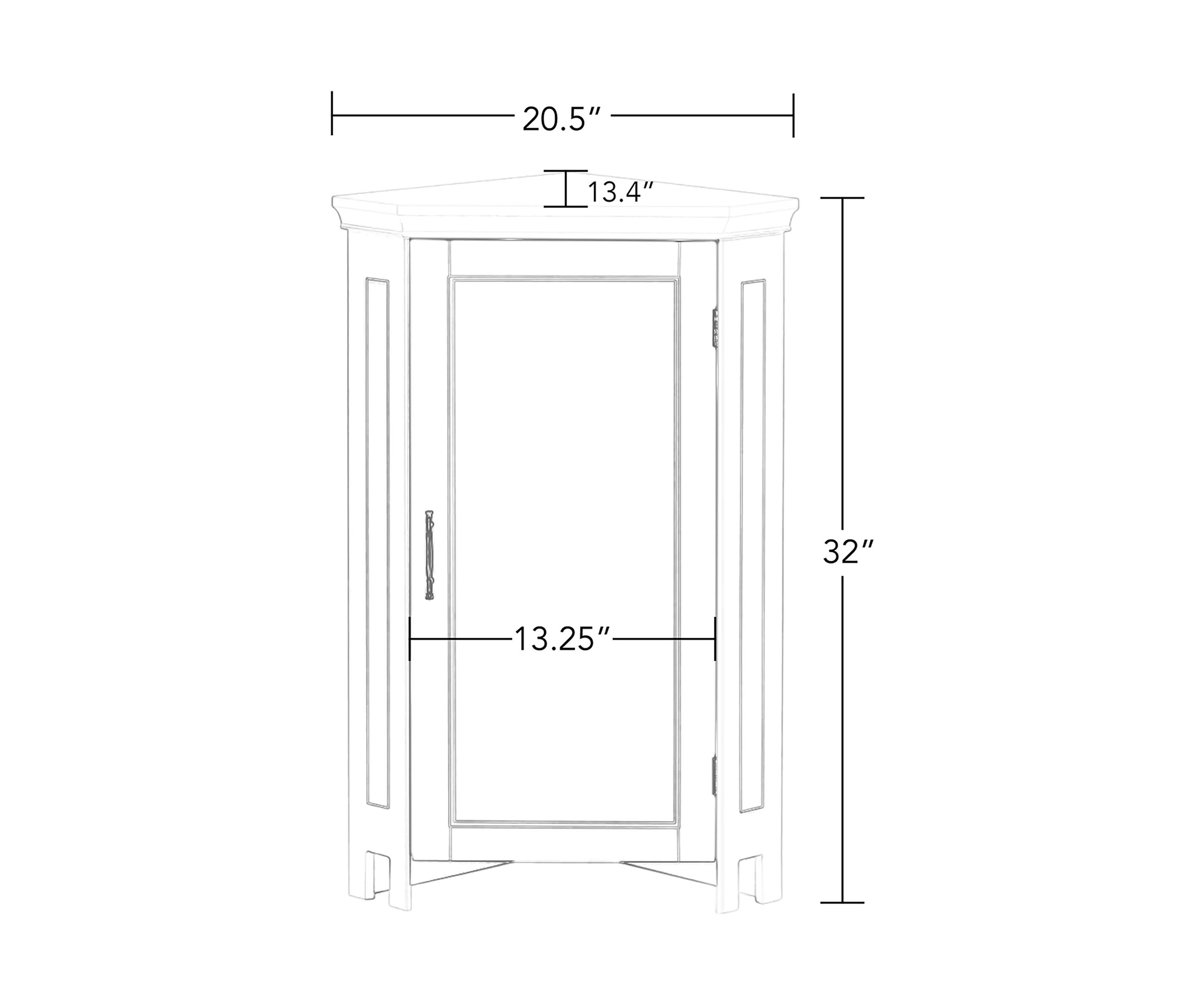 Somerset Single Door Corner Cabinet