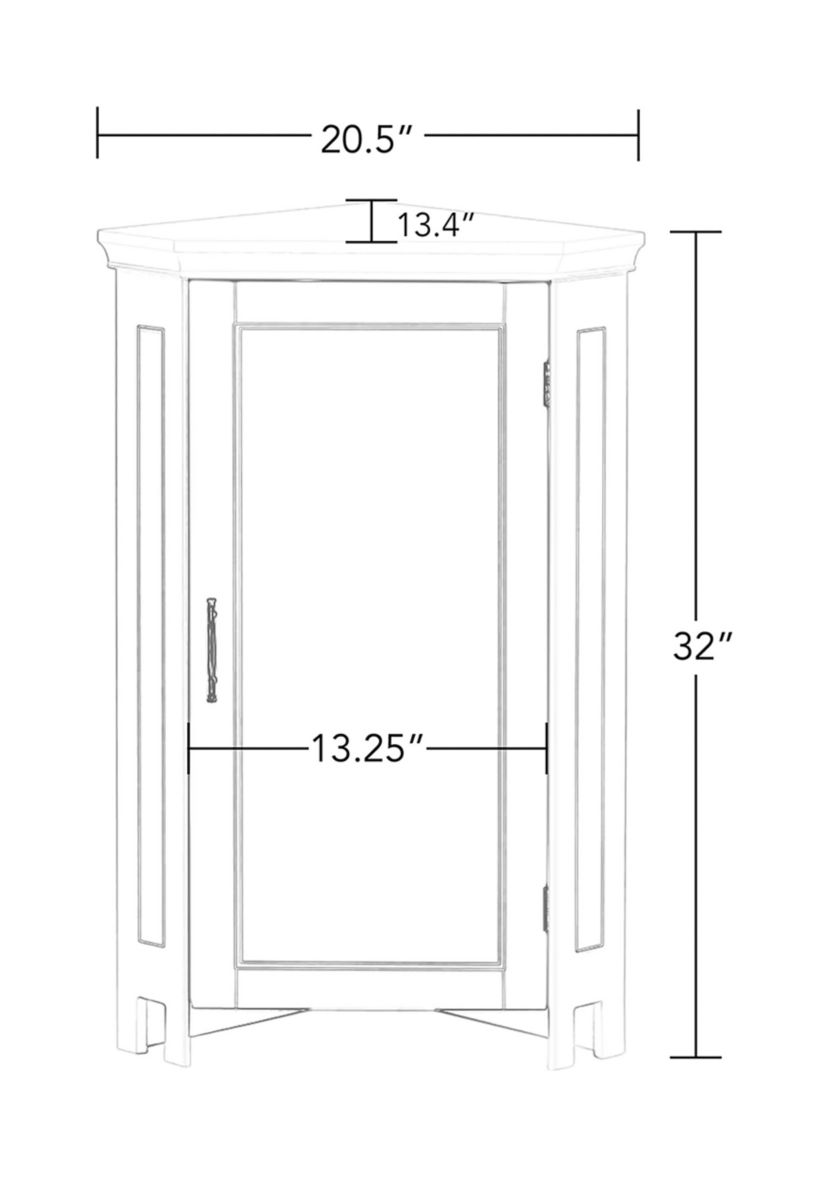 Somerset Single Door Corner Cabinet
