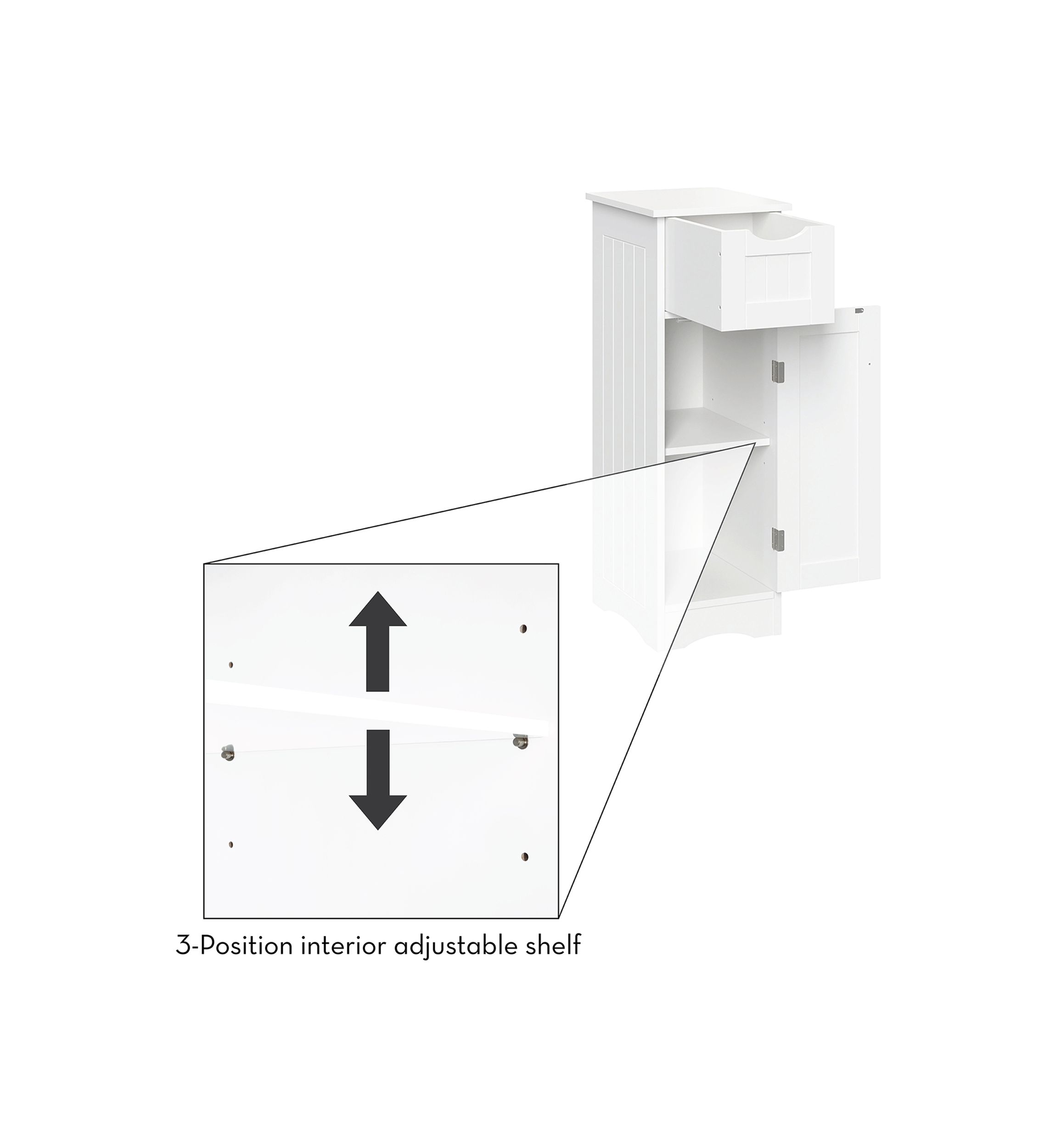 Ashland Slim Cabinet with Drawer