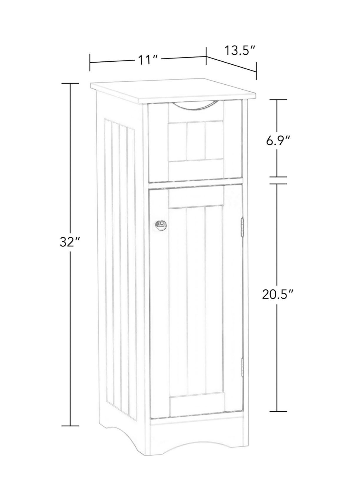 Ashland Slim Cabinet with Drawer