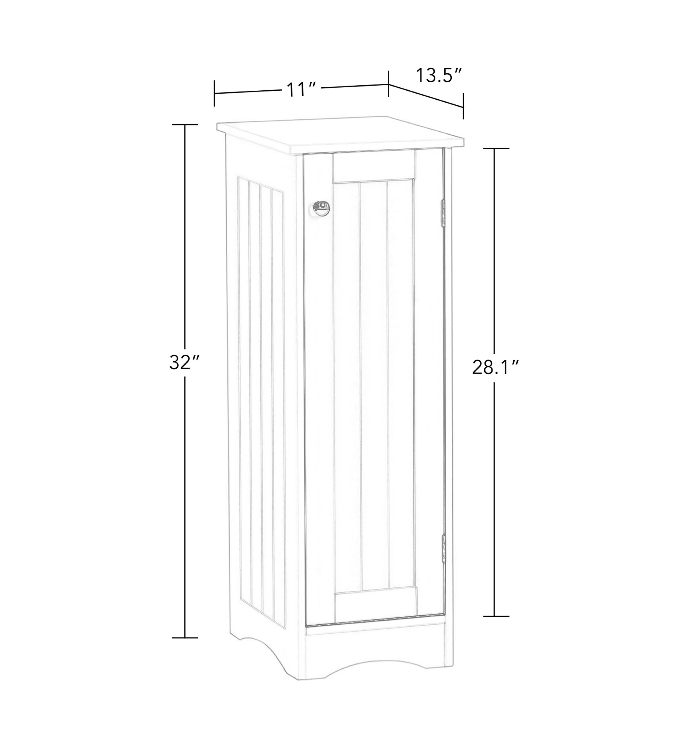 Ashland Slim Single Door Cabinet