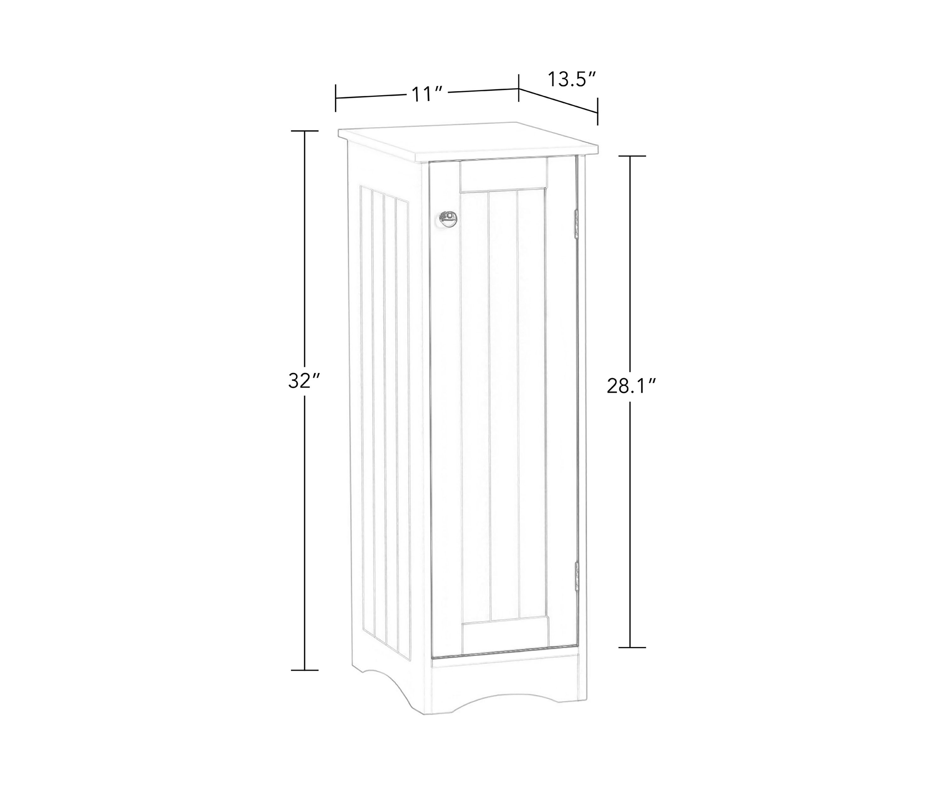 Ashland Slim Single Door Cabinet