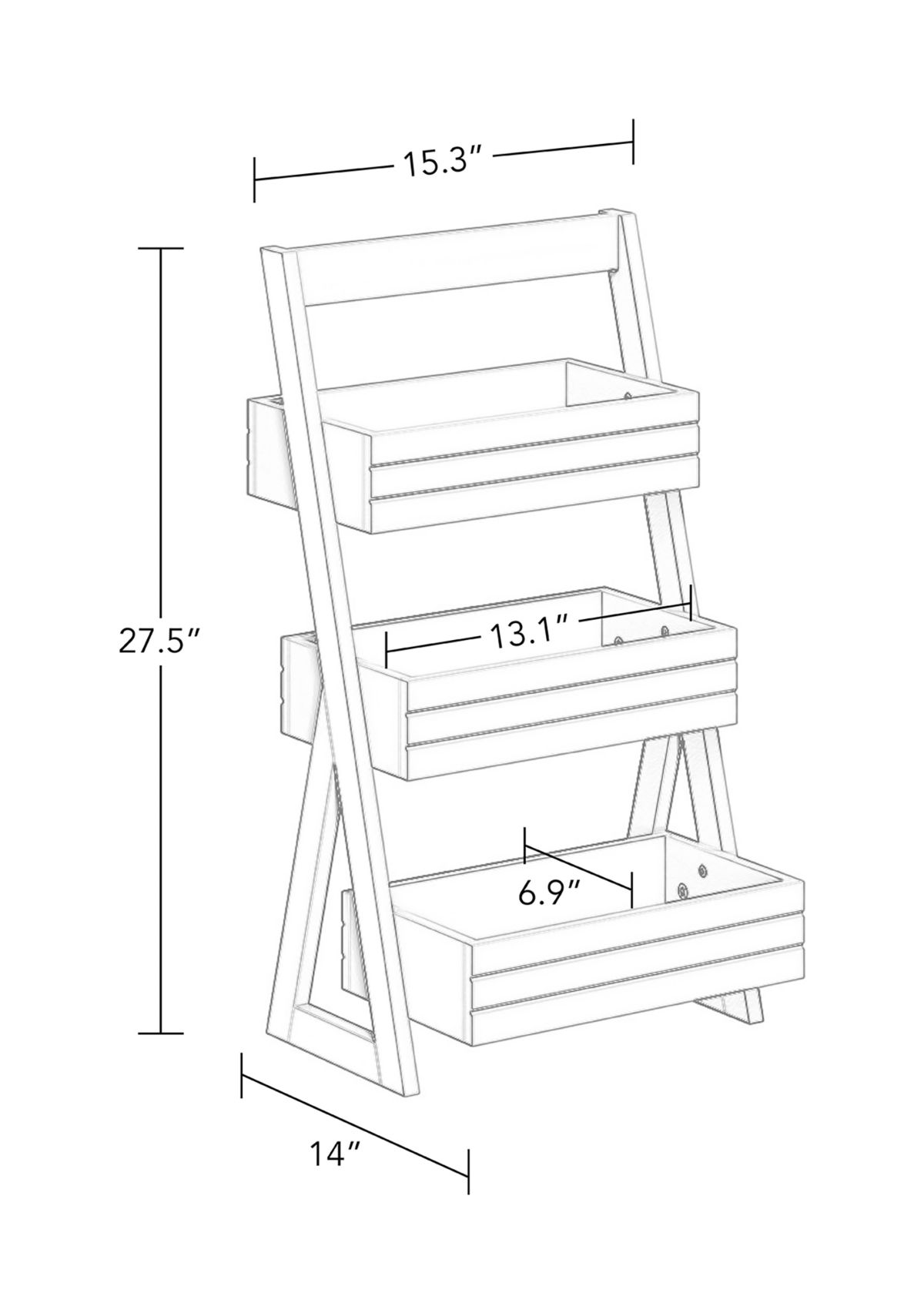 3 Shelf Storage Caddy