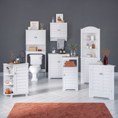 Brookfield Single Door Floor Cabinet with Side Shelves