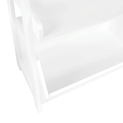Amery 4-Tier 24in Bathroom Ladder Shelf with Open Storage Organizer - White