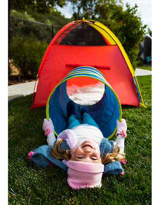 Pacific Play Tents Primary Hide Me Tent and Tunnel Set 
