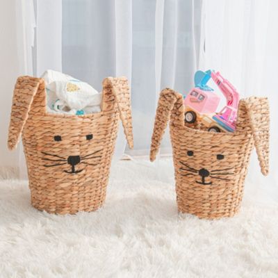 Set of 2 bunny bins