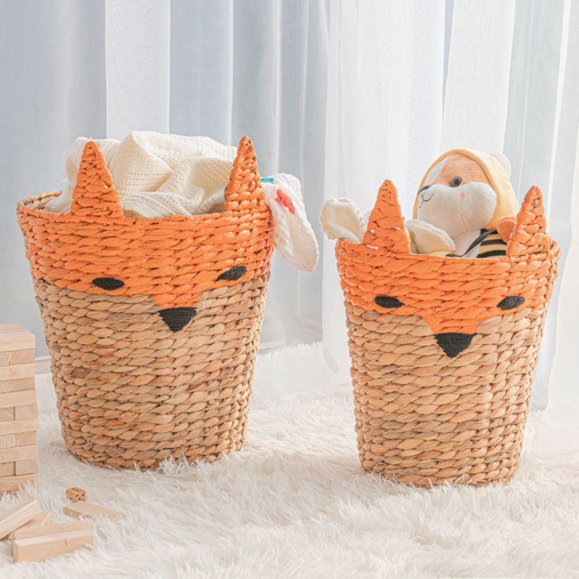 Set of 2 fox bins