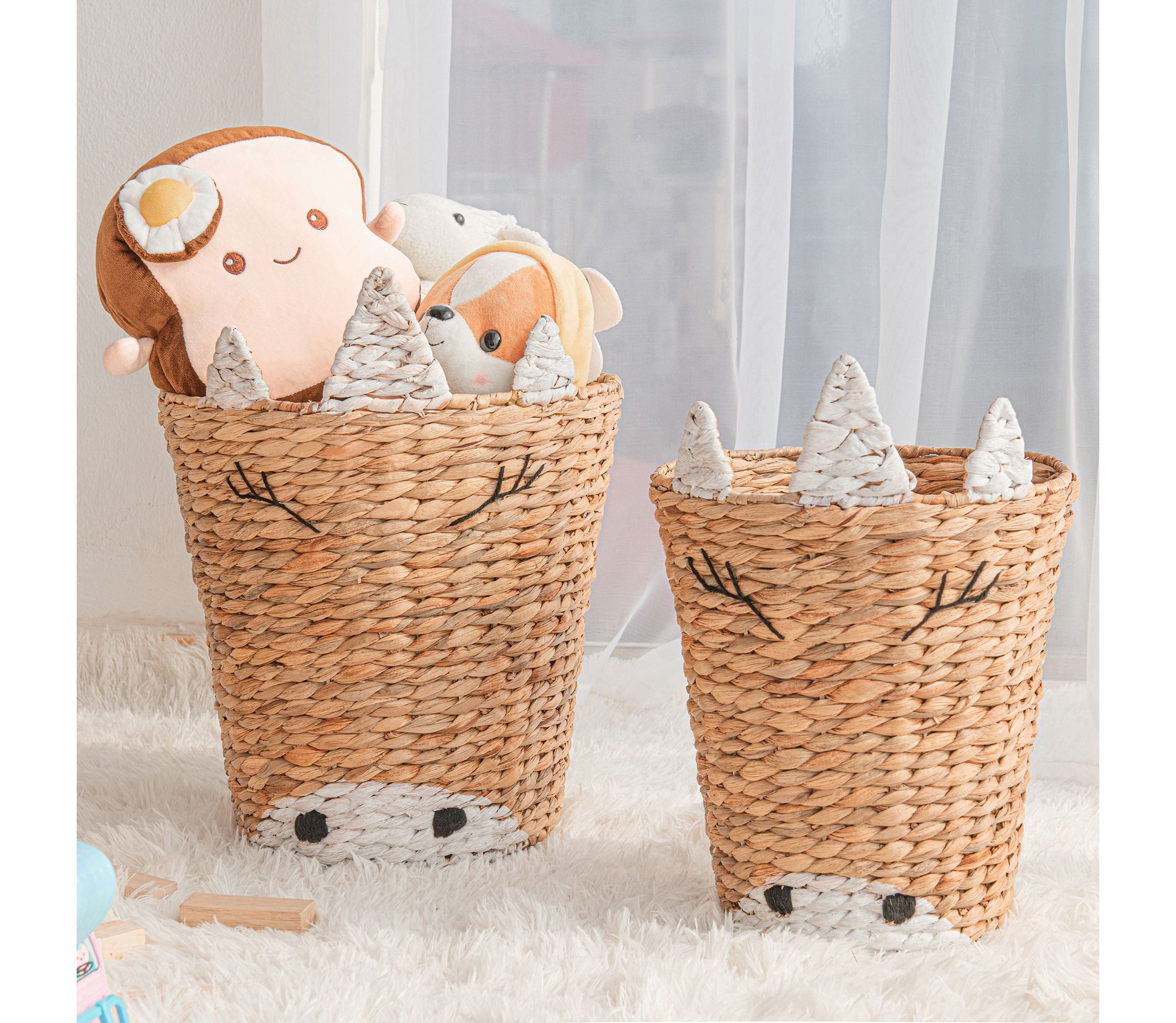 Set of 2 unicorn bins
