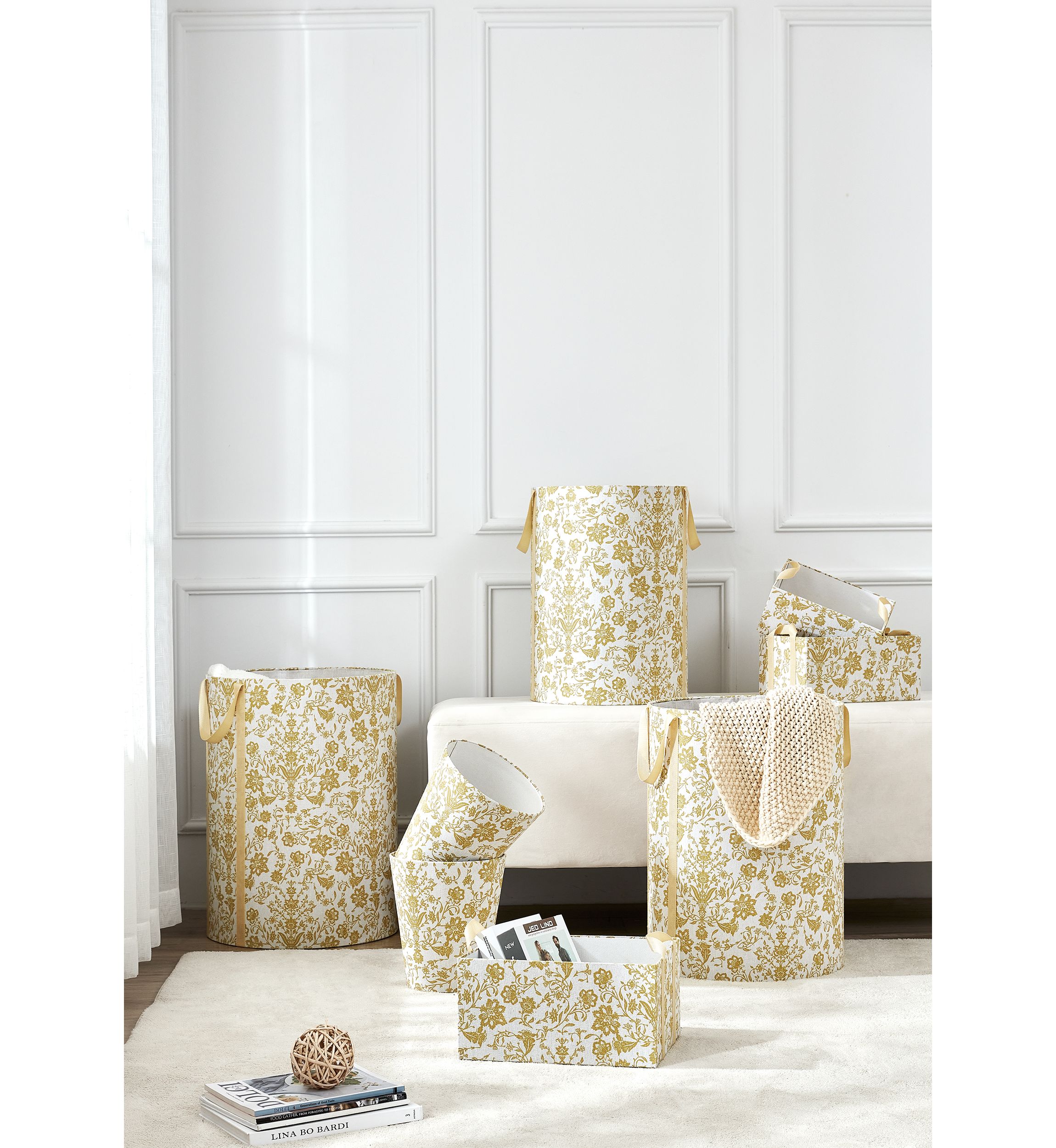 Jacobean Floral Storage and Hampers