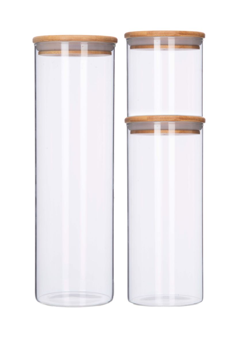 Just Kitchen 3 Piece Glass Storage Set 