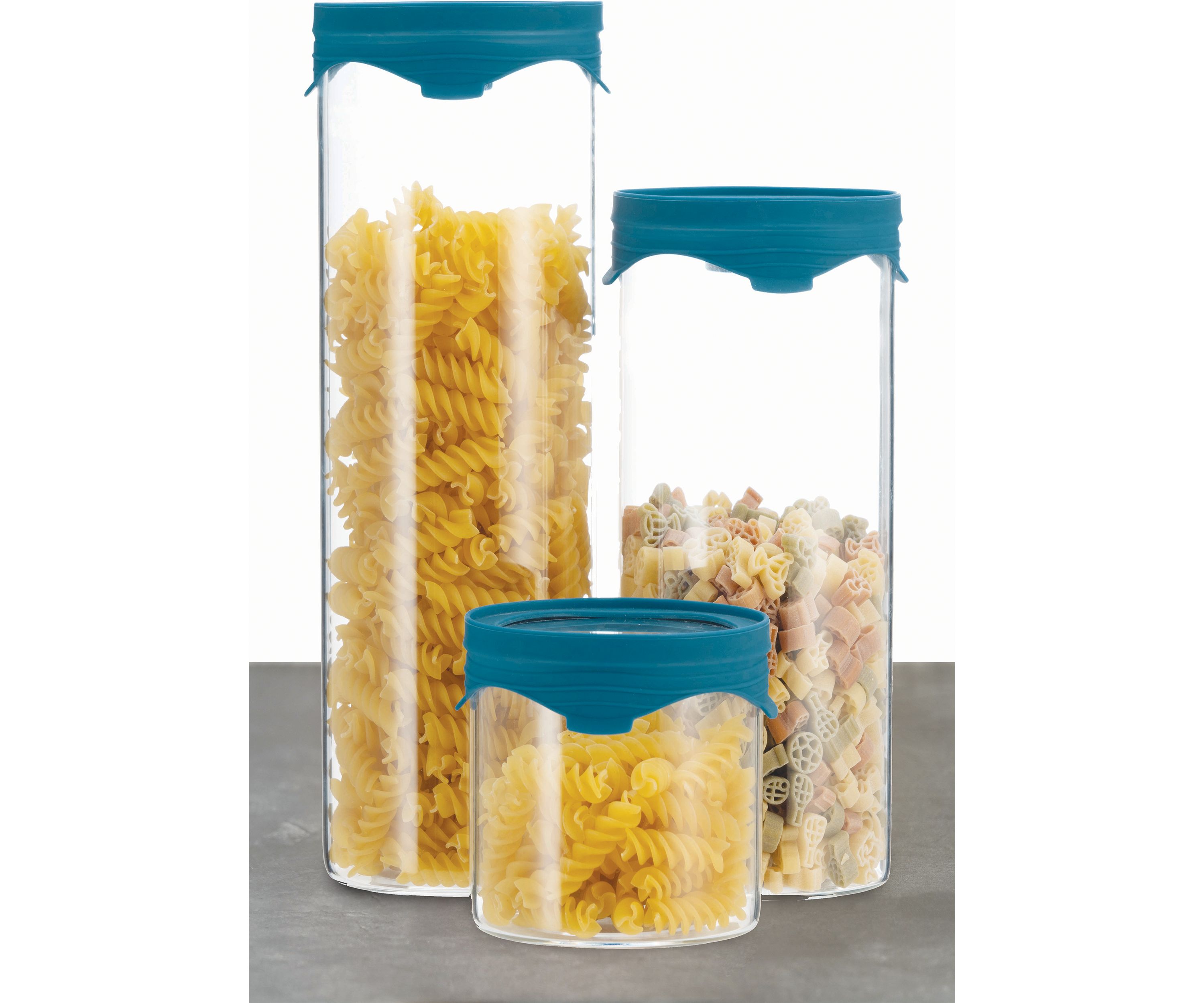 Just Kitchen 3 Piece Glass Canister Set