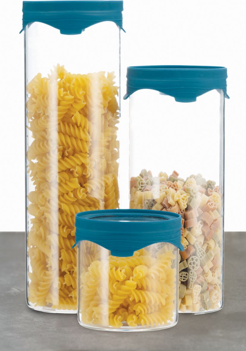 Just Kitchen 3 Piece Glass Canister Set