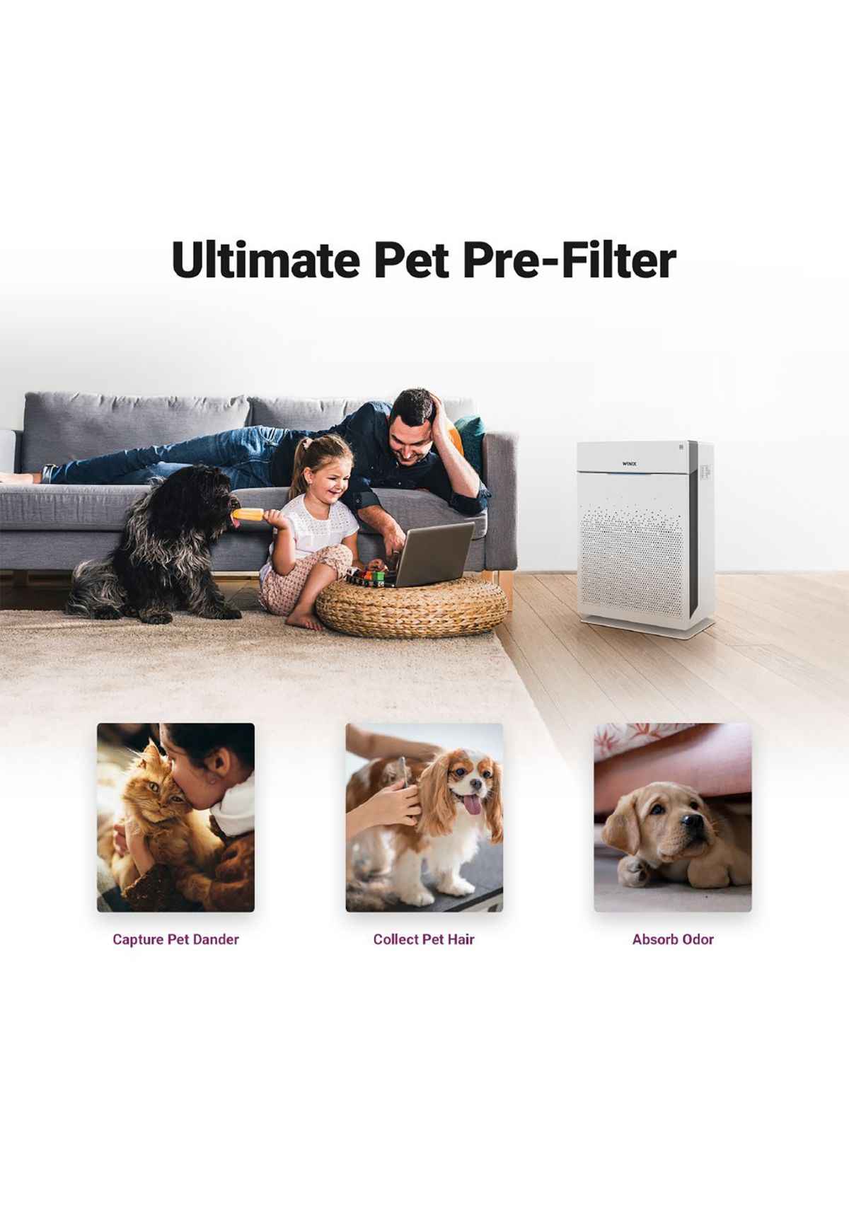 Ultimate Pet 5-Stage True HEPA Air Purifier with PlasmaWave® Technology