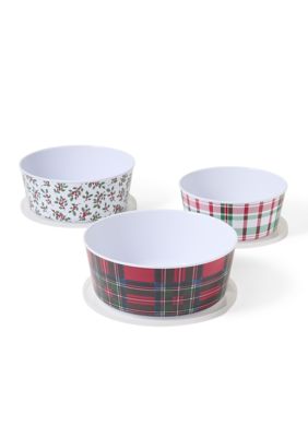 Joyland Holiday 3 Piece Mela Bowl Set, Red, Set of 3