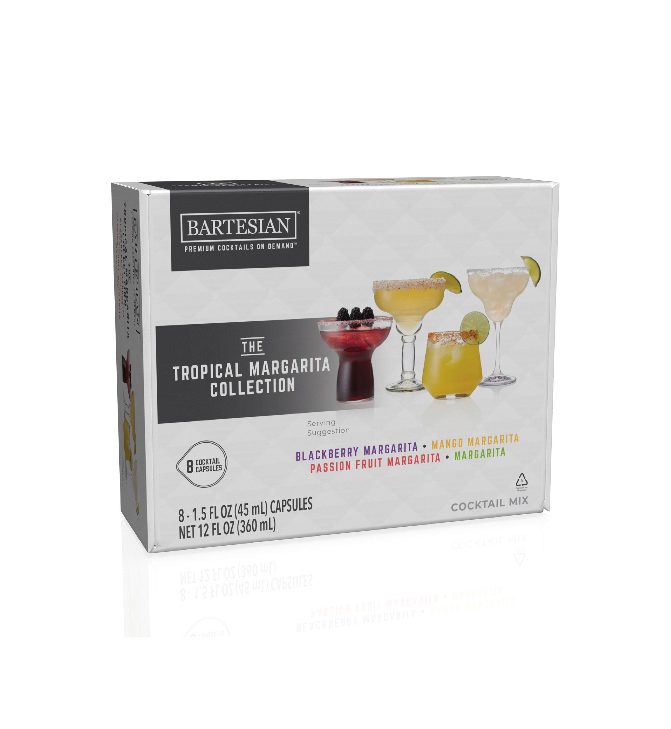 Margarita Lovers Collection Bartesian Cocktail Mixer Capsules 8 Piece Set
