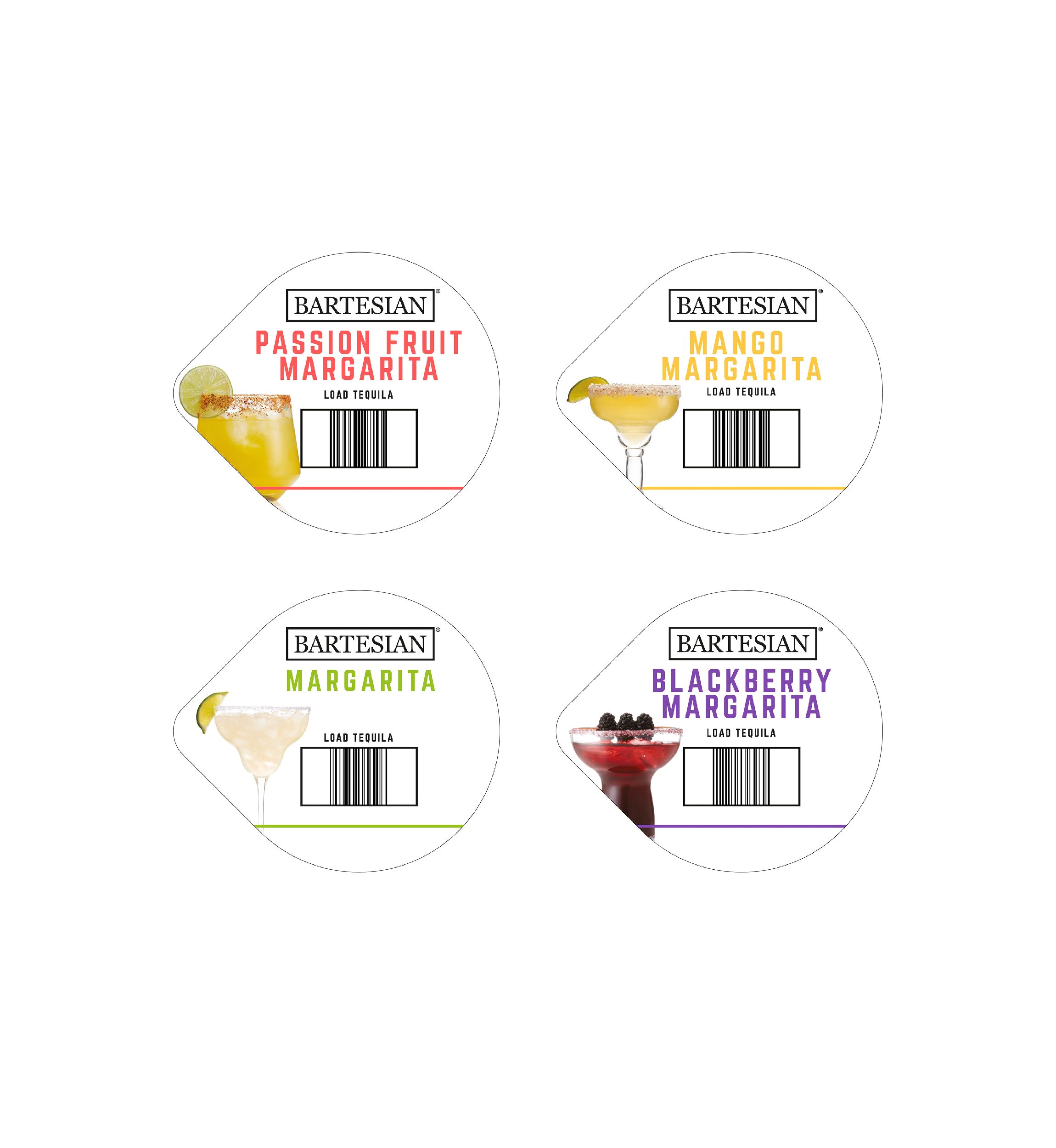 Margarita Lovers Collection Bartesian Cocktail Mixer Capsules 8 Piece Set