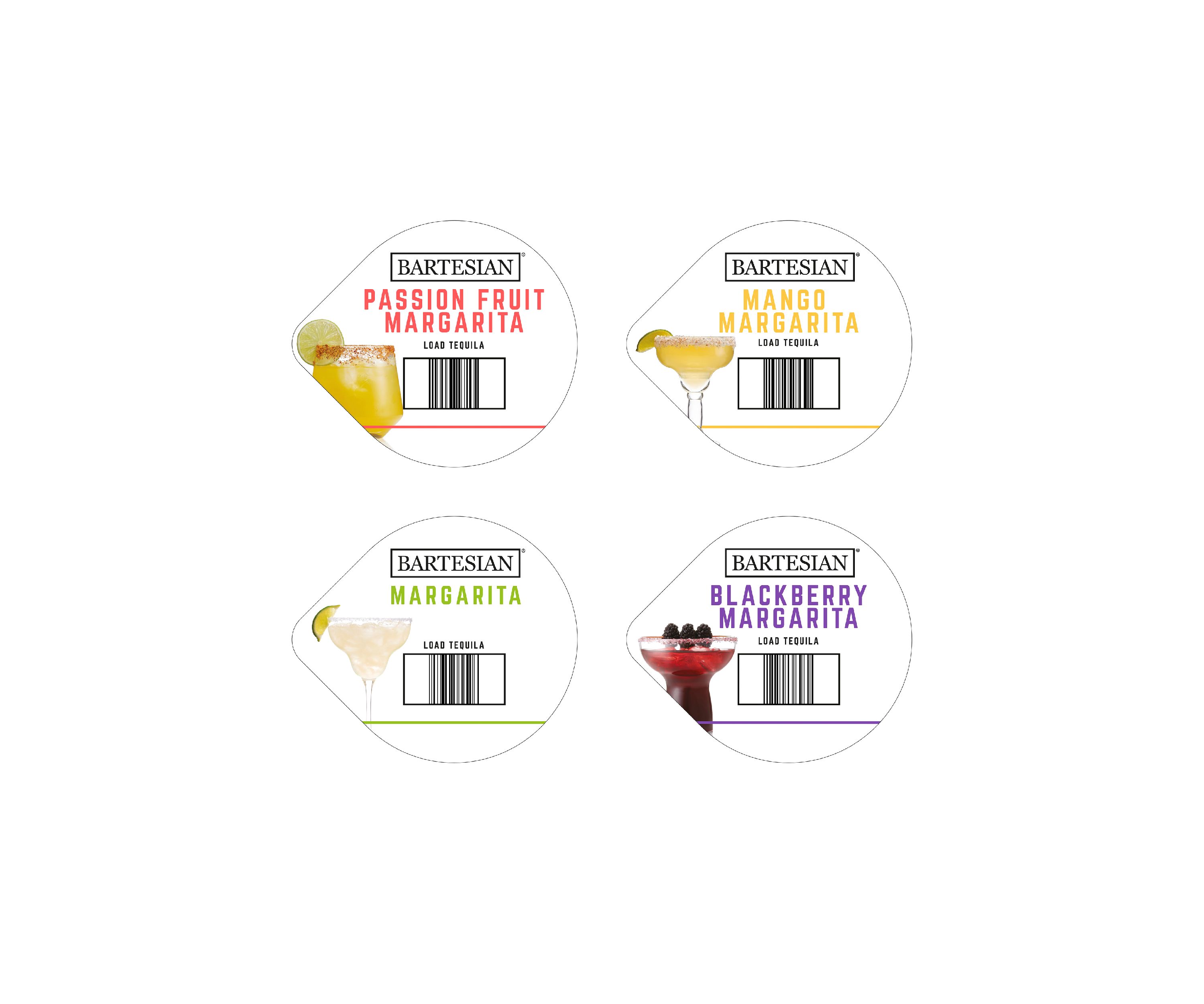 Margarita Lovers Collection Bartesian Cocktail Mixer Capsules 8 Piece Set
