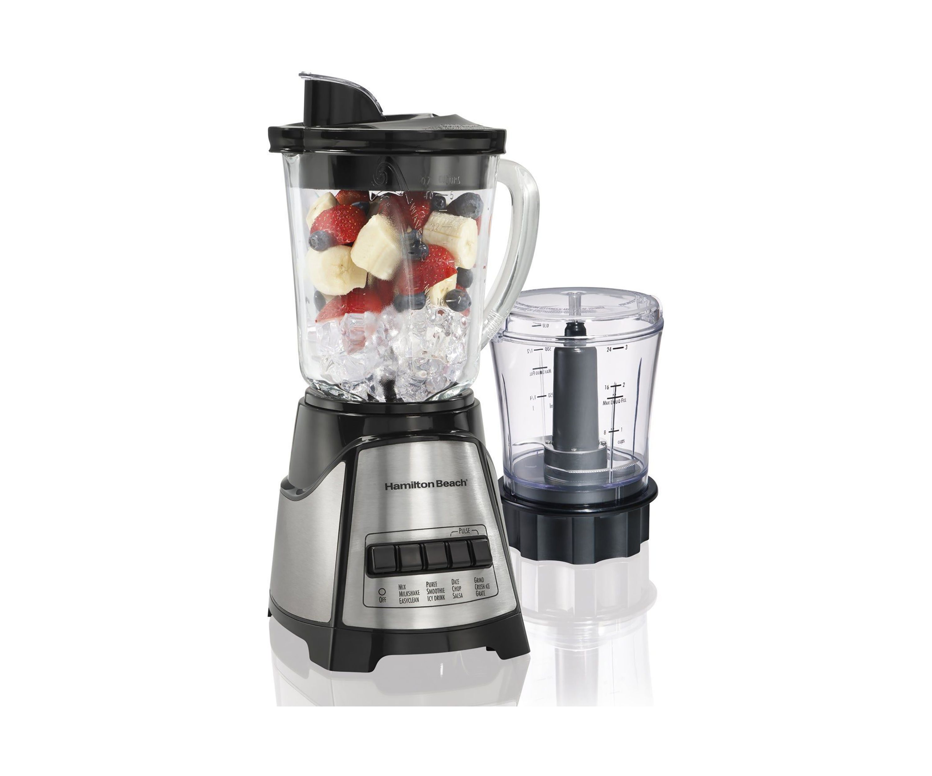 2-in-1 Blender and Chopper, Black-SS