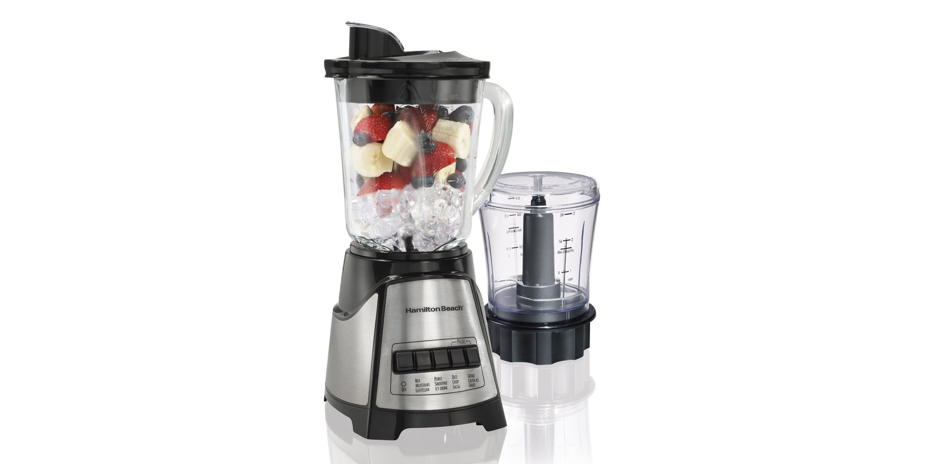 2-in-1 Blender and Chopper, Black-SS