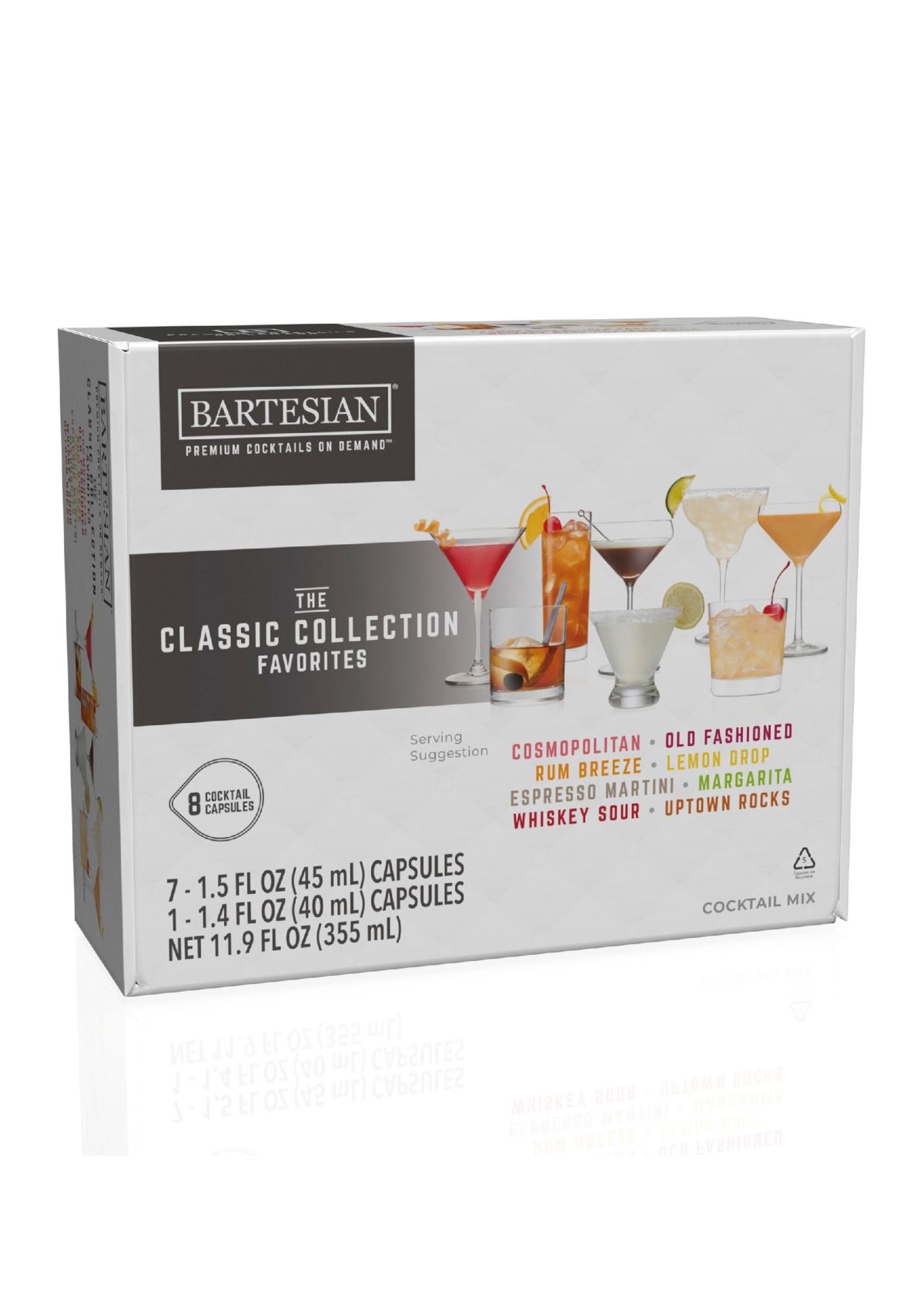 Classic Collection Bartesian Cocktail Mixer Capsules 8 Piece Set