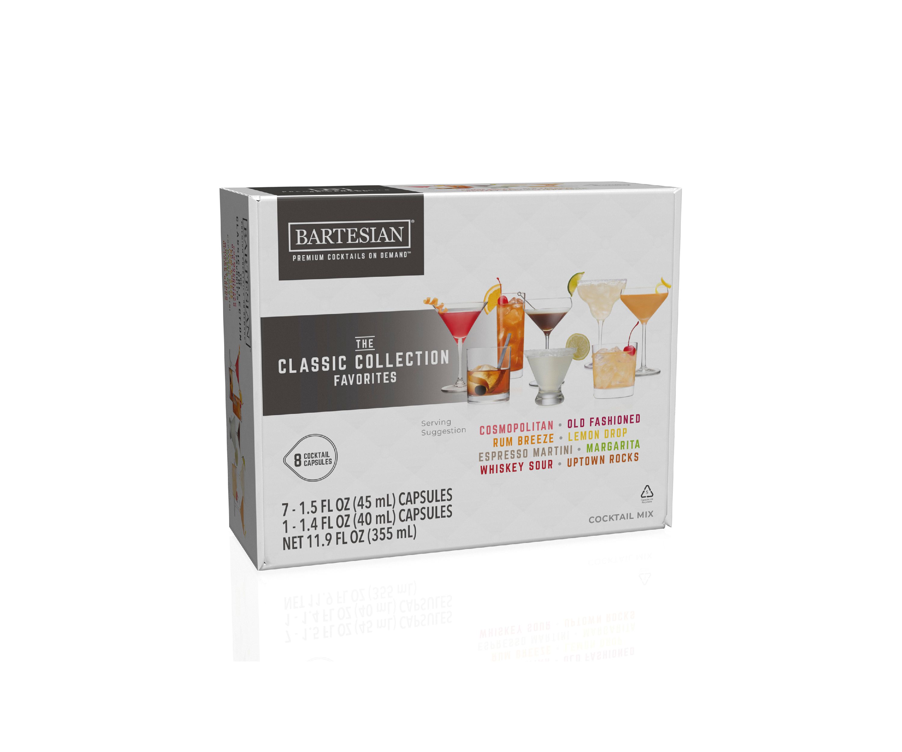 Classic Collection Bartesian Cocktail Mixer Capsules 8 Piece Set