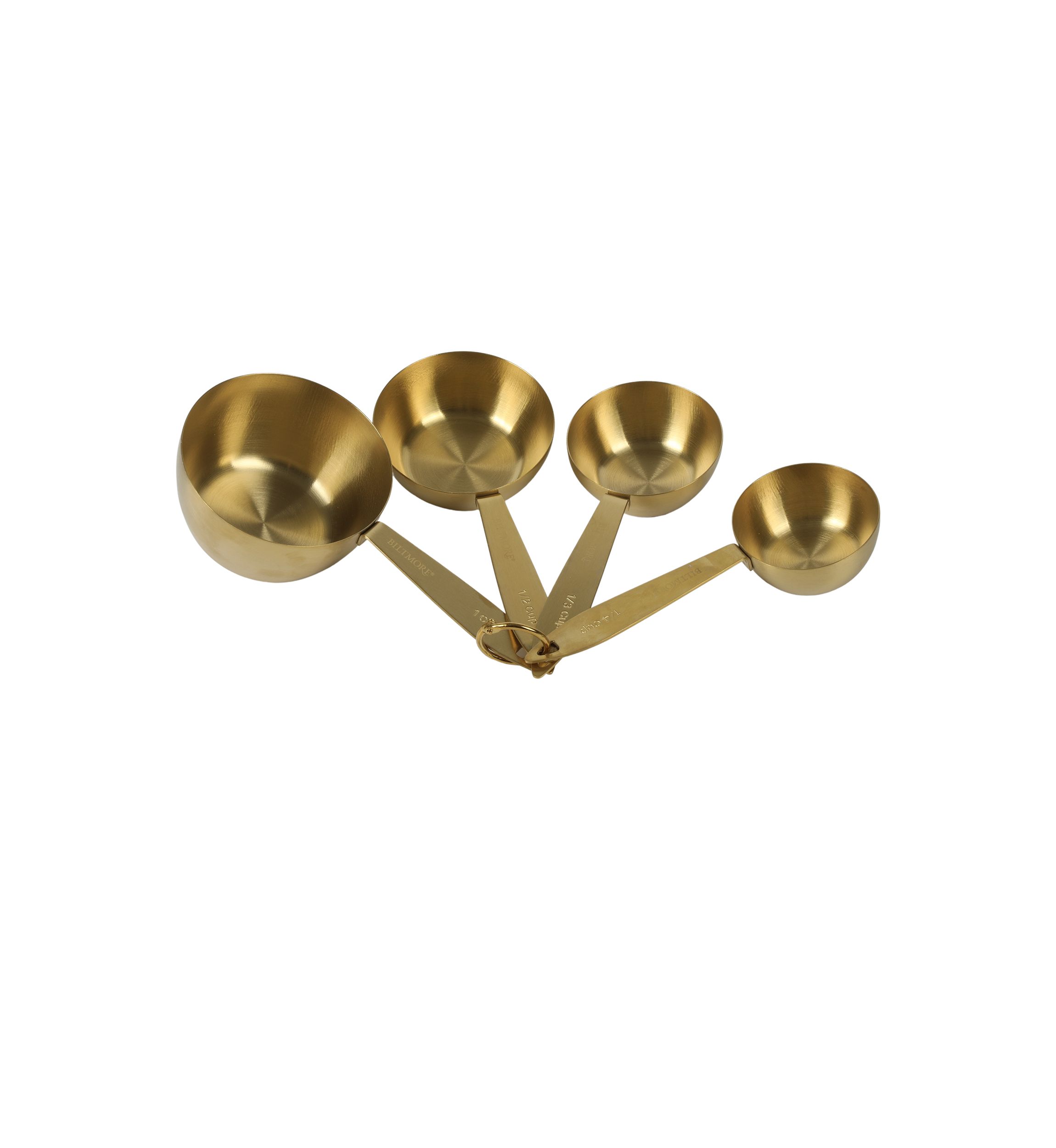 4 Piece Gold Plated Measuring Cup Set