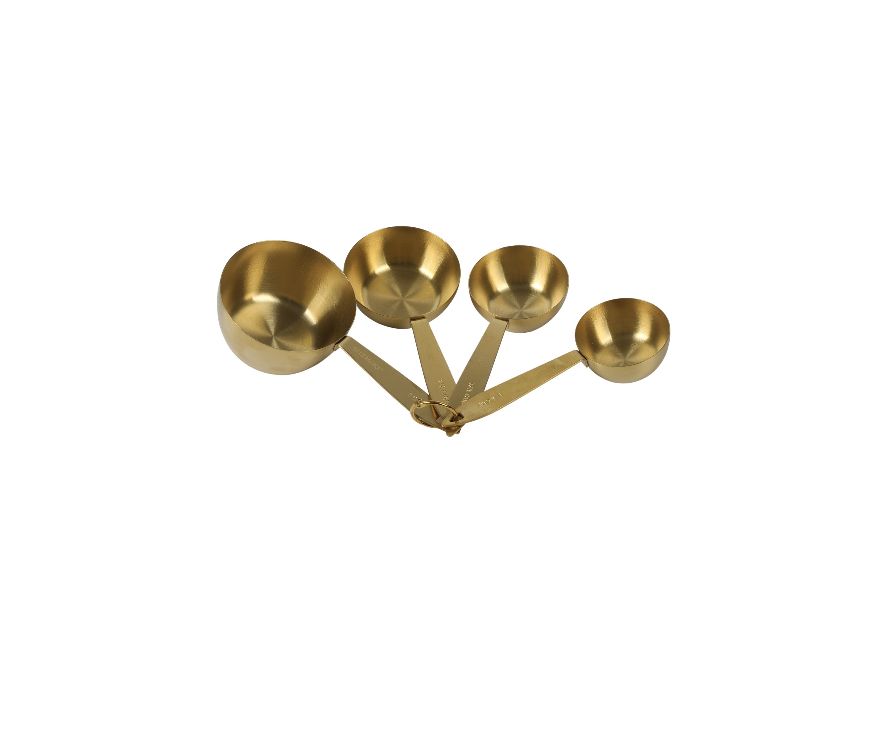 4 Piece Gold Plated Measuring Cup Set