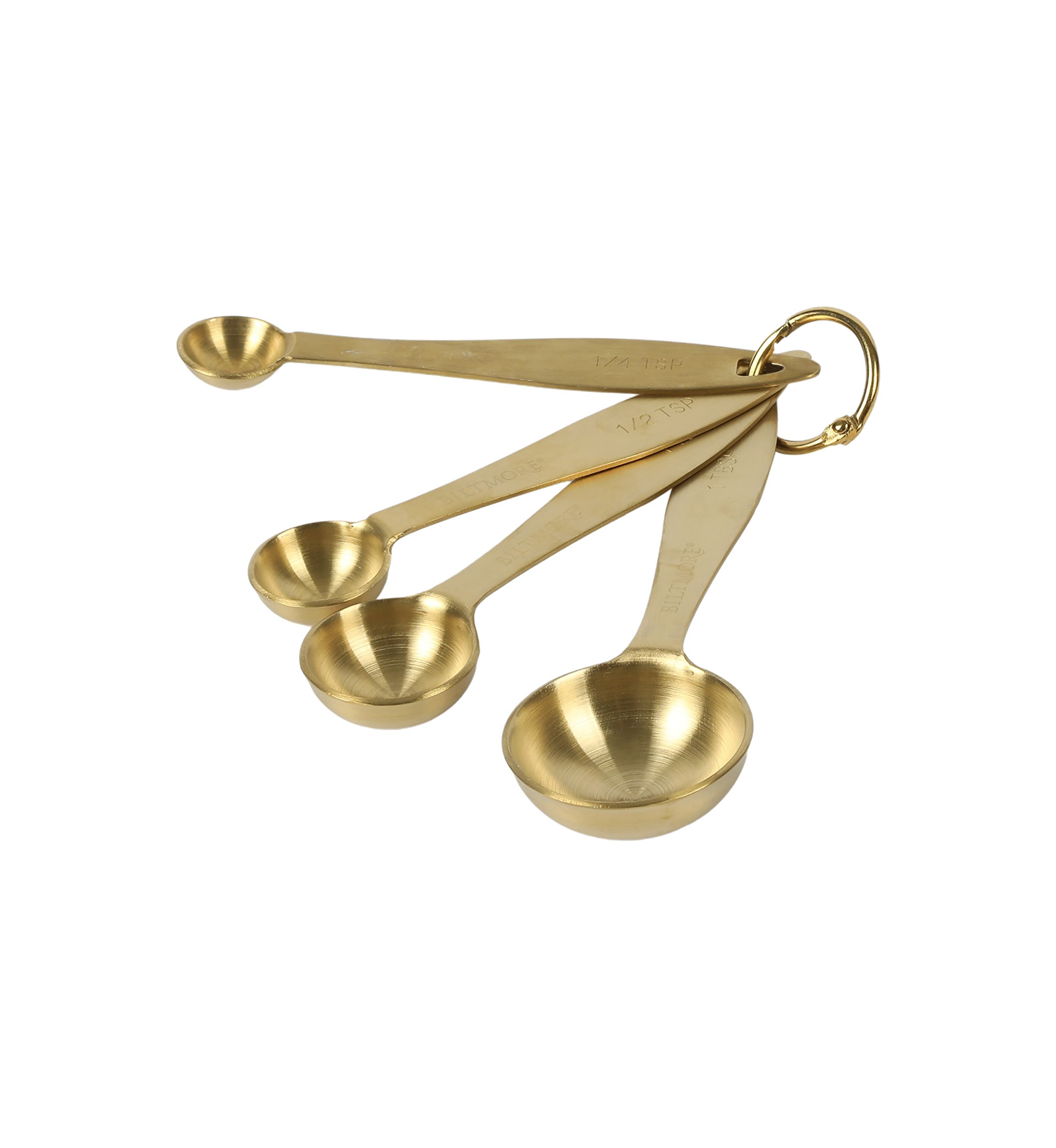 4 Piece Gold Plated Measuring Spoon Set