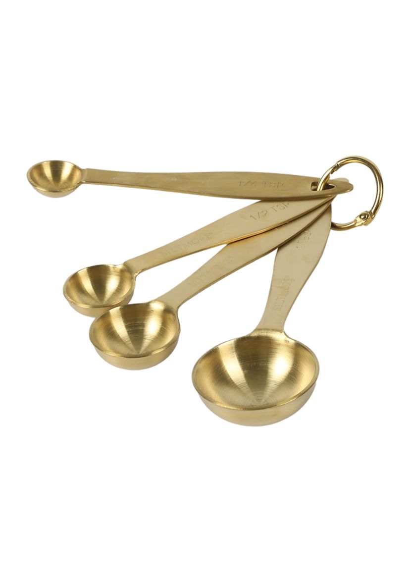 4 Piece Gold Plated Measuring Spoon Set