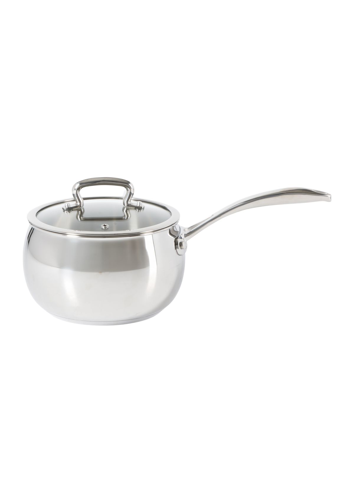 3 Quart Stainless Steel Saucepan with Glass Lid