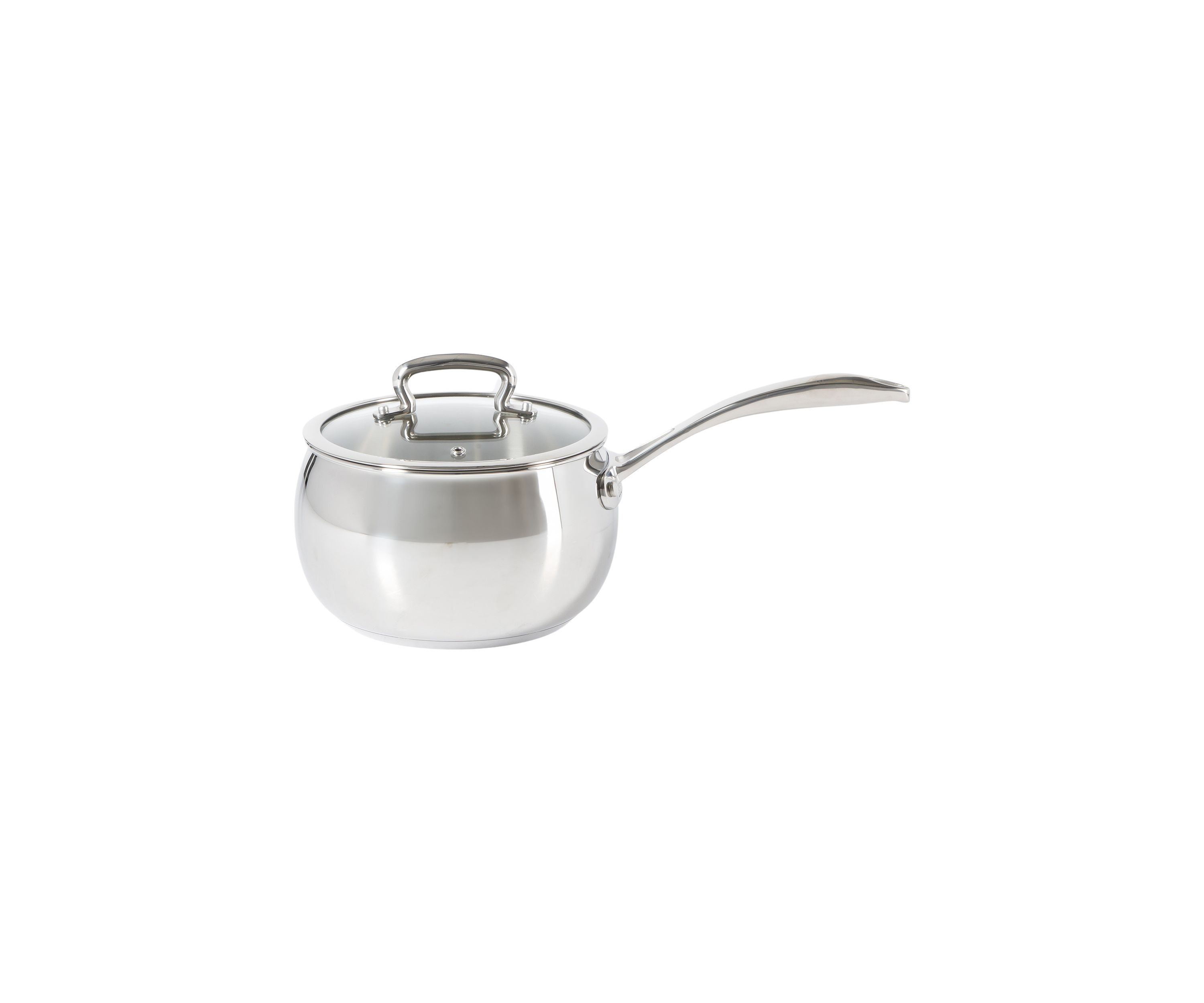3 Quart Stainless Steel Saucepan with Glass Lid