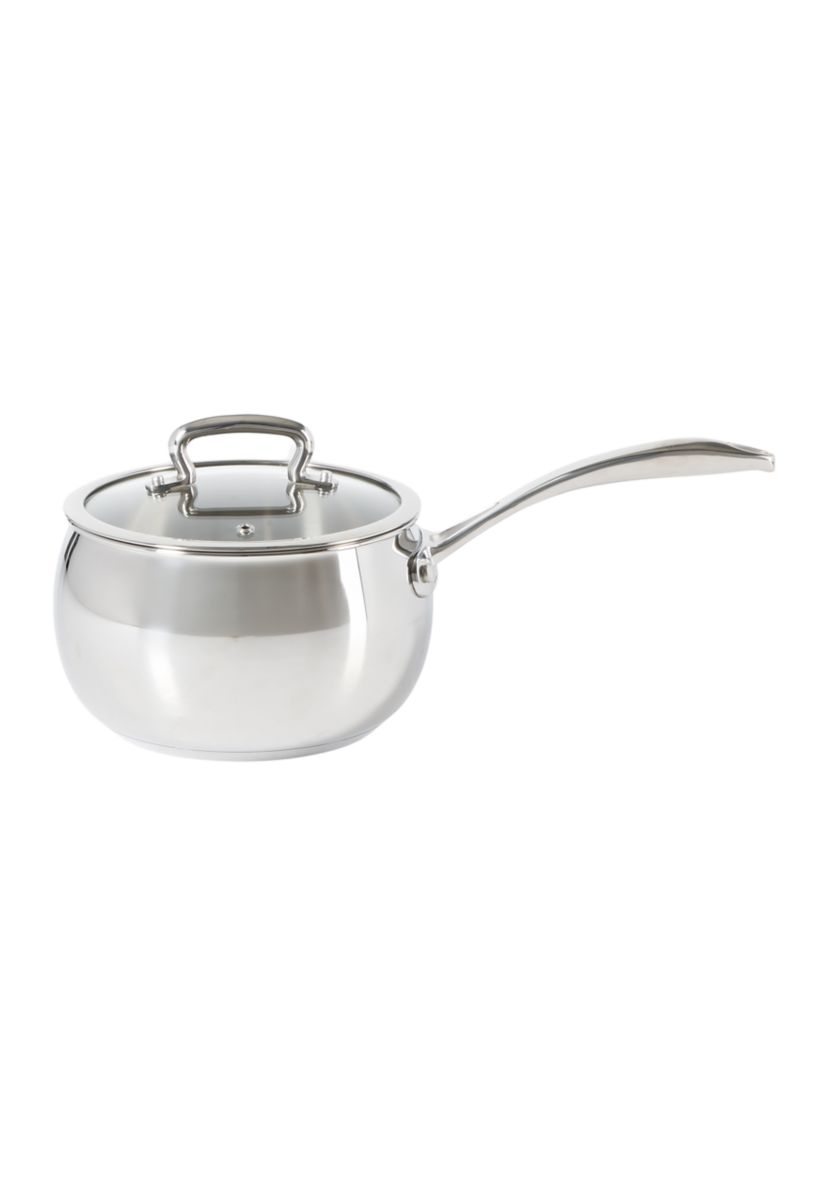 3 Quart Stainless Steel Saucepan with Glass Lid