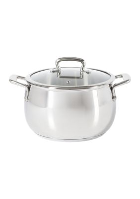 6 Quart Stainless Steel Dutch Oven with Glass Lid