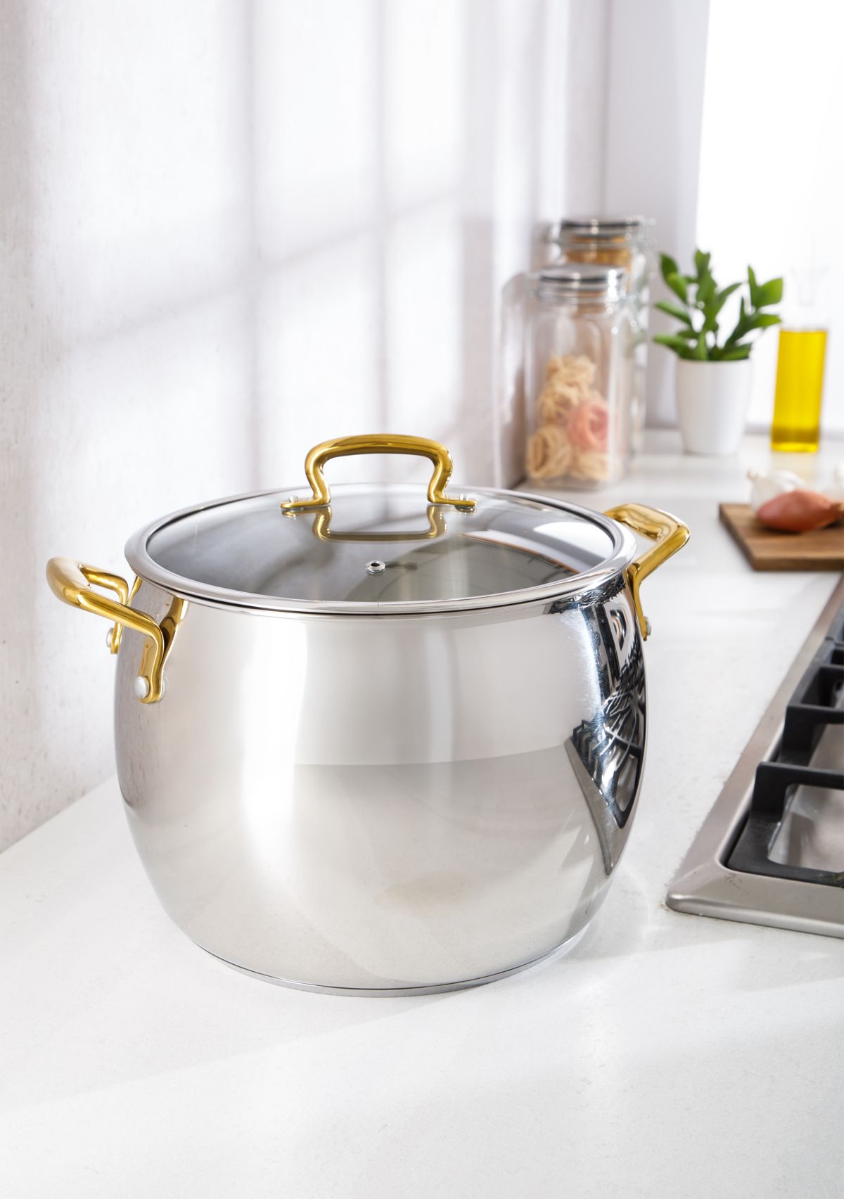 12 Quart Stainless Steel Stock Pot with Lid