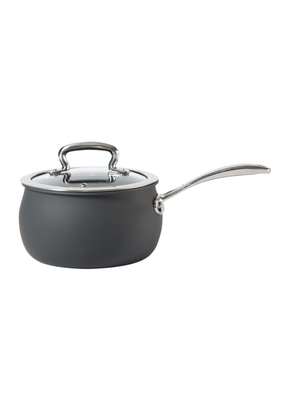 2 Quart Hard Anodized Sauce Pan with Glass Lid