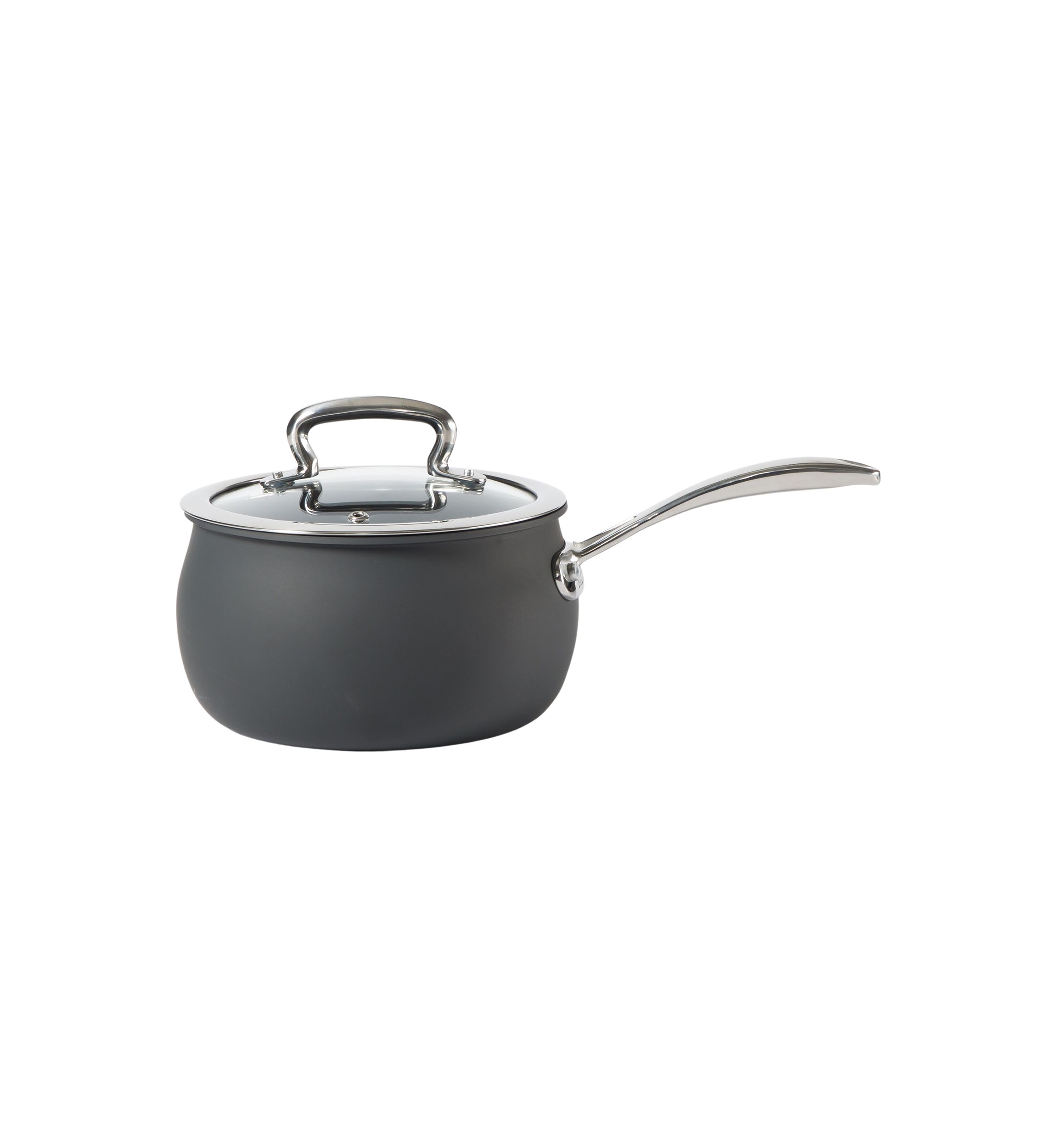 2 Quart Hard Anodized Sauce Pan with Glass Lid